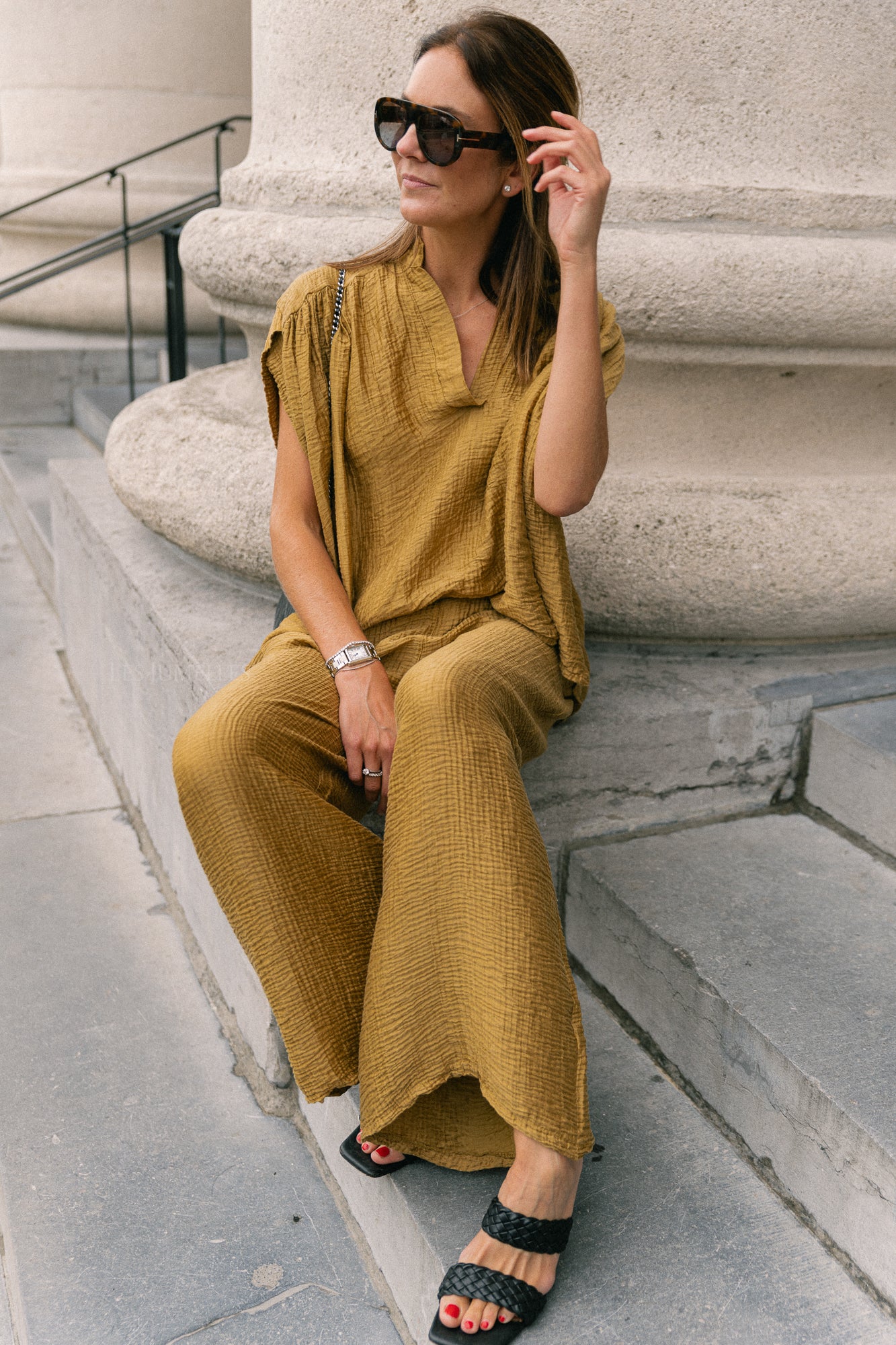 Celia wide pants ochre