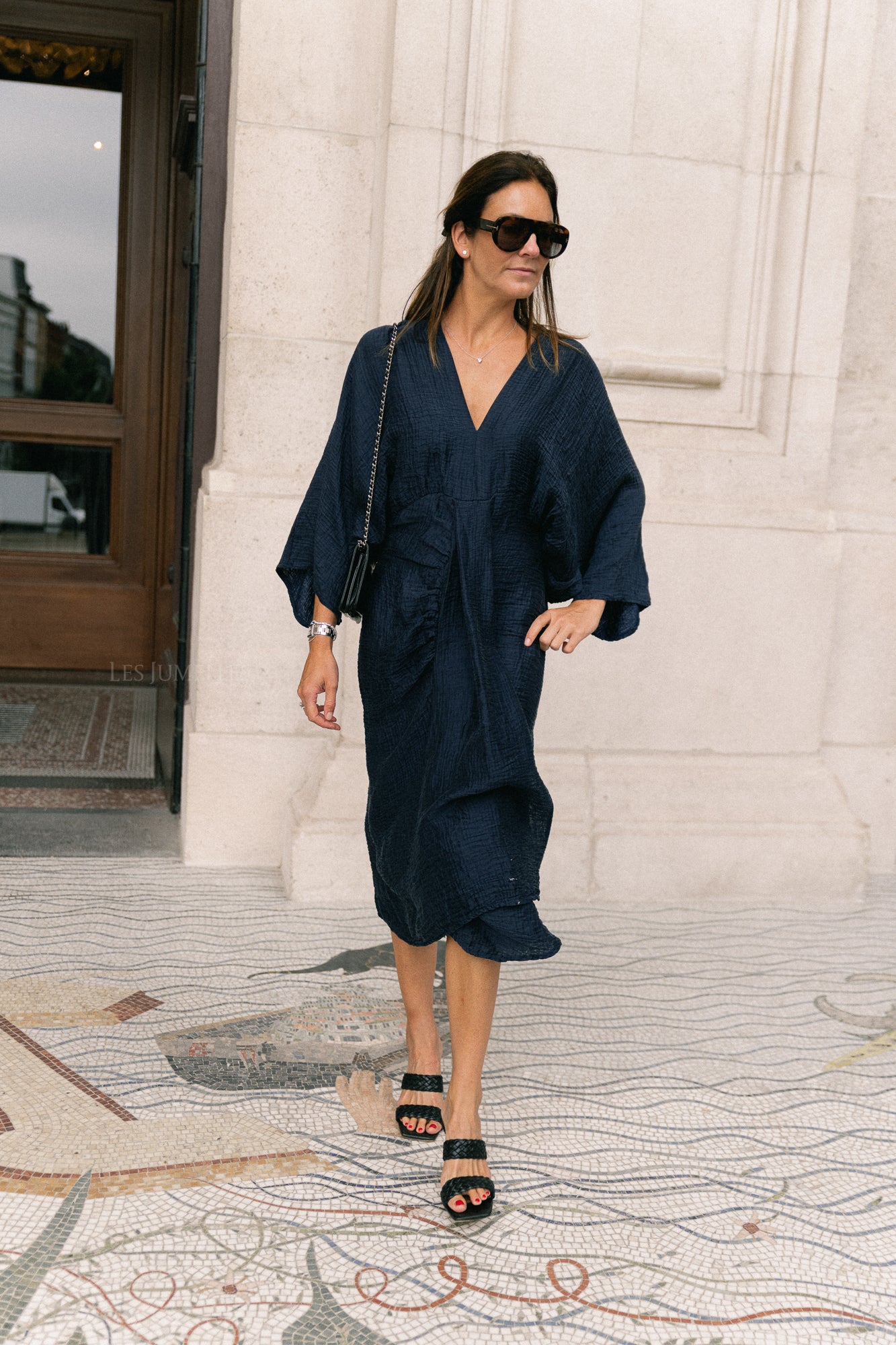 Robe longue Helen bleu marine