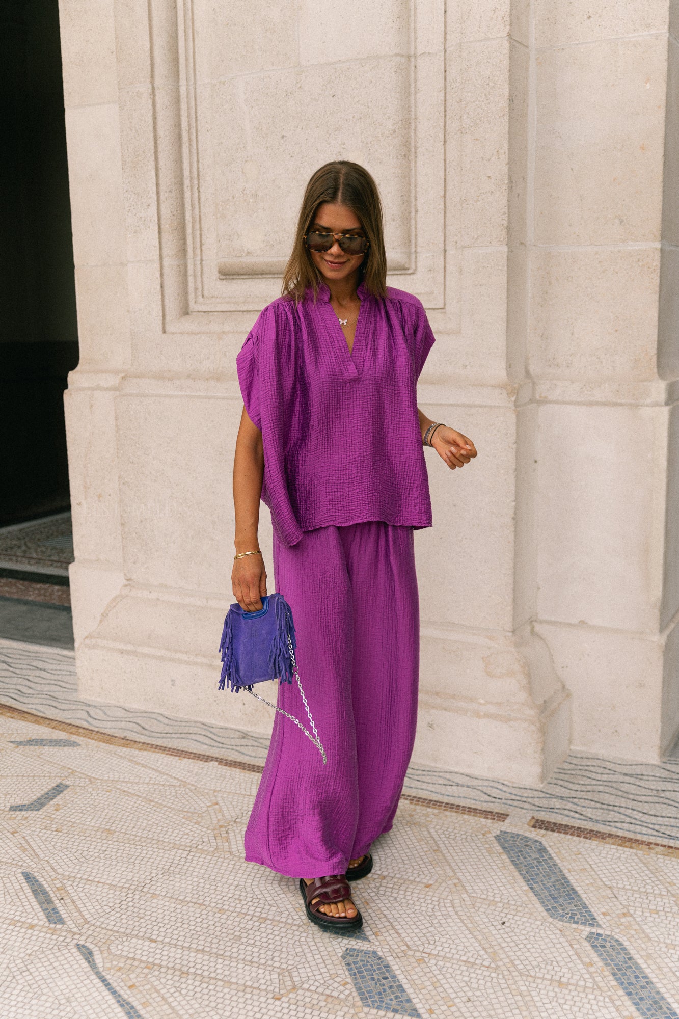 Chemise Celia SS magenta