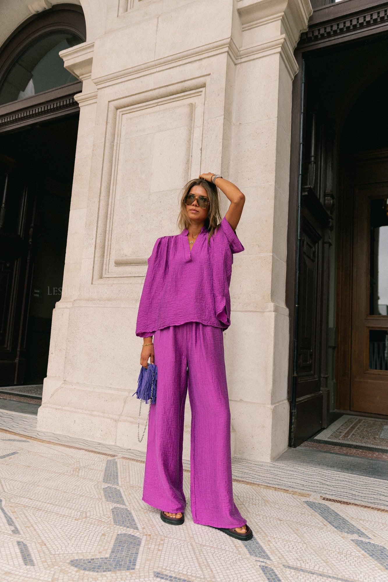 Chemise Celia SS magenta