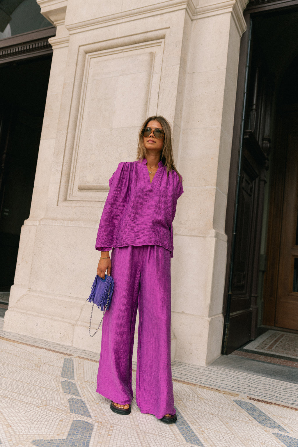 Chemise Celia SS magenta