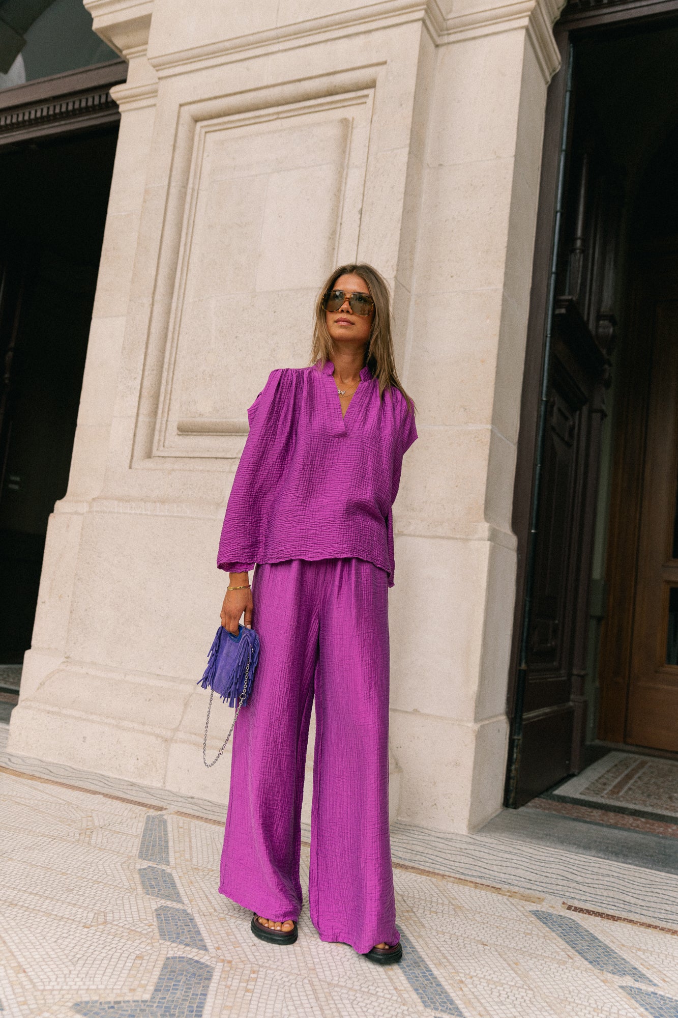 Chemise Celia SS magenta