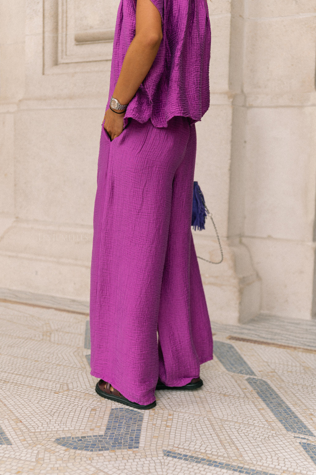 Celia wide pants magenta