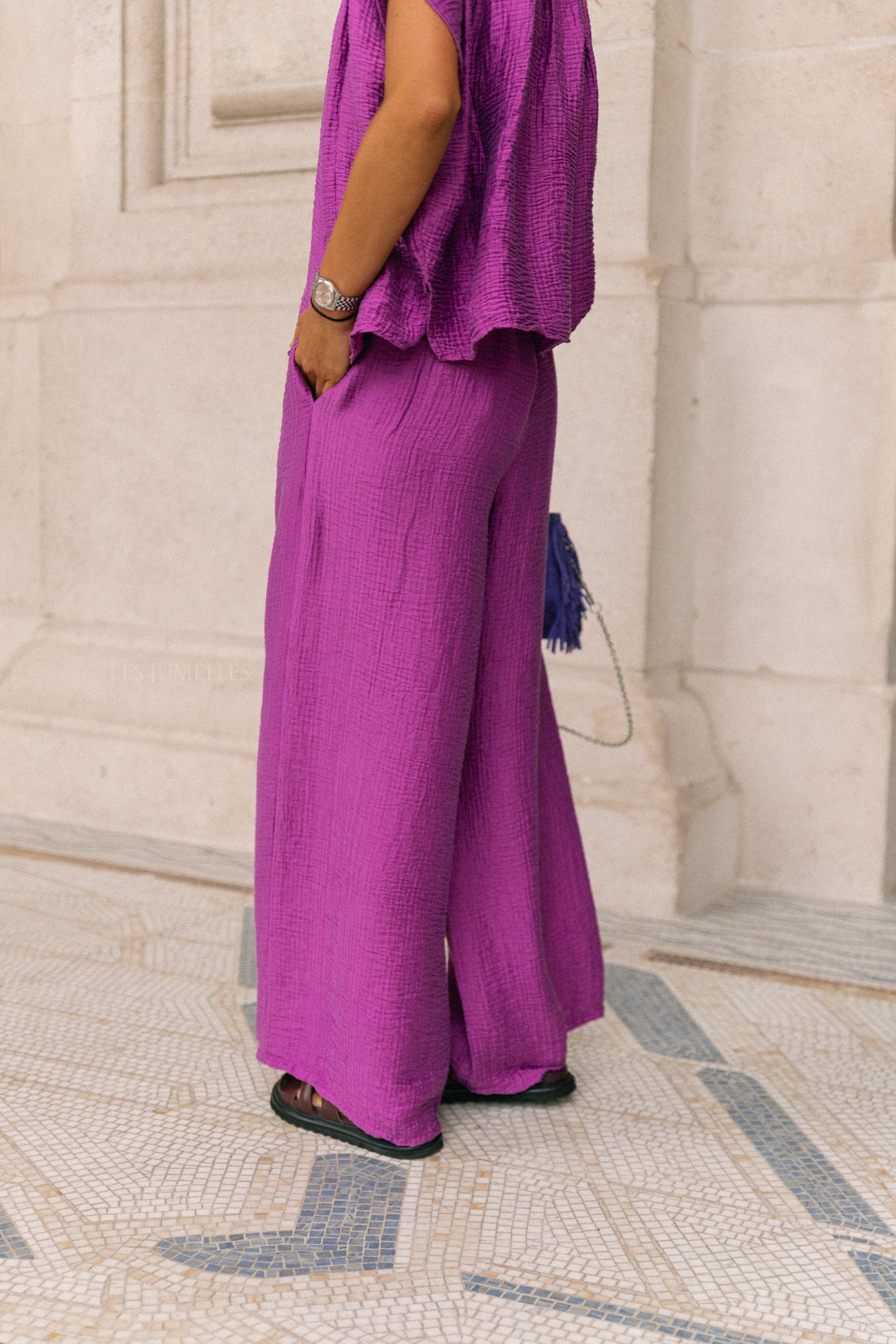 Celia wide pants magenta