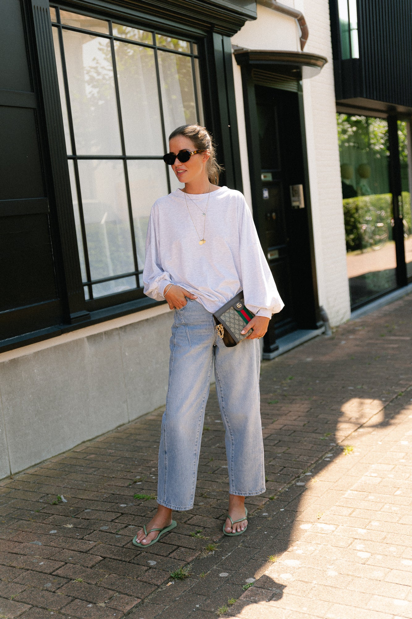 YASSky HW barrel jeans light blue denim