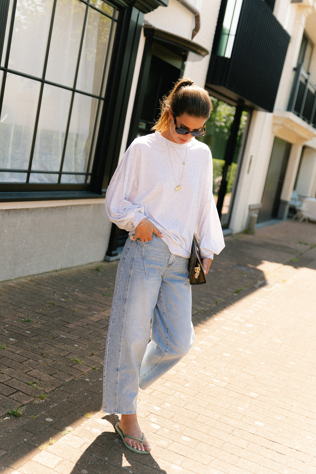 Selma sweater light grey melange