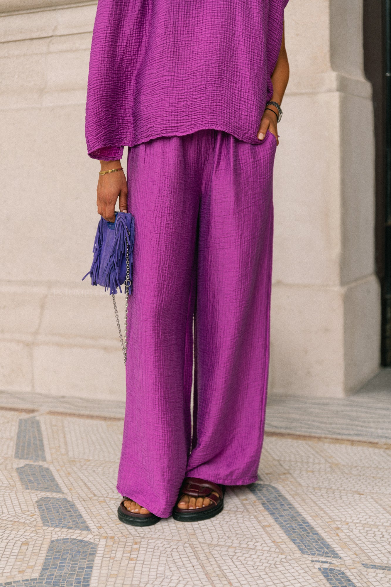 Celia wide pants magenta