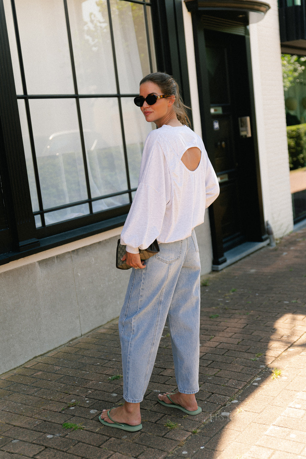 YASSky HW barrel jeans light blue denim