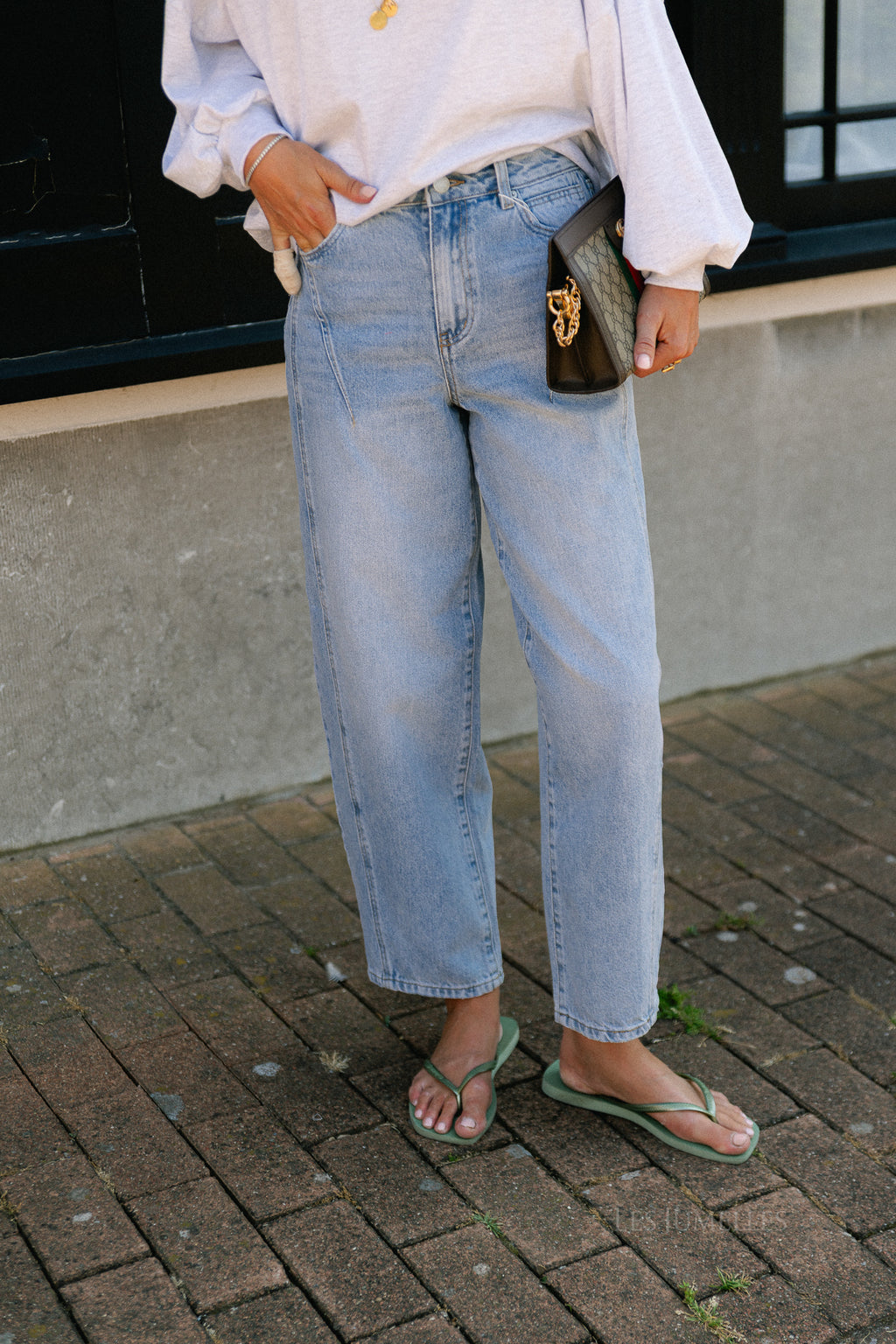 YASSky HW barrel jeans light blue denim
