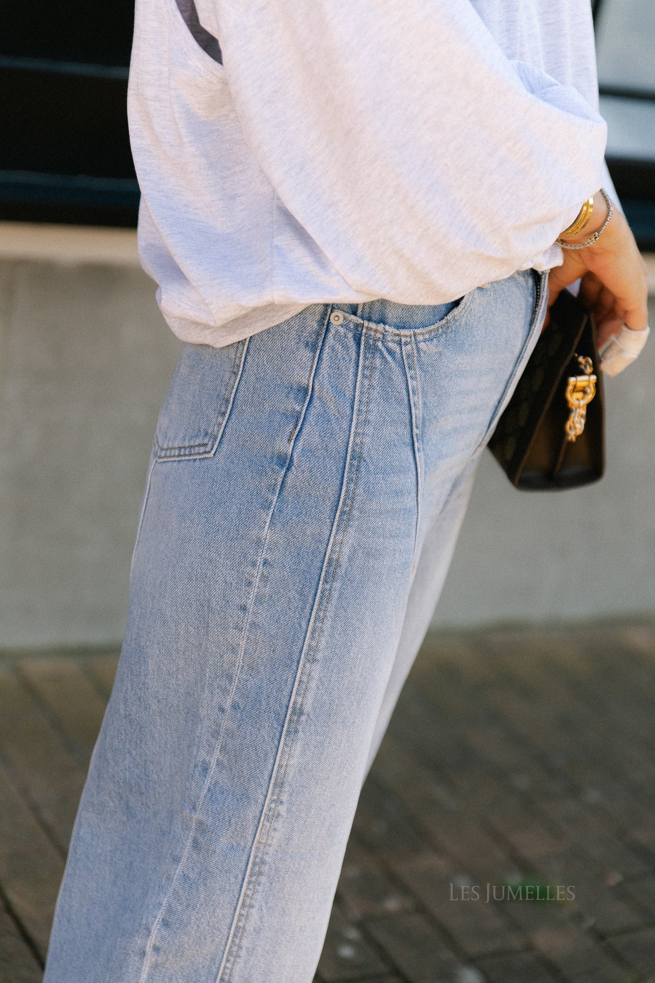 YASSky HW barrel jeans light blue denim