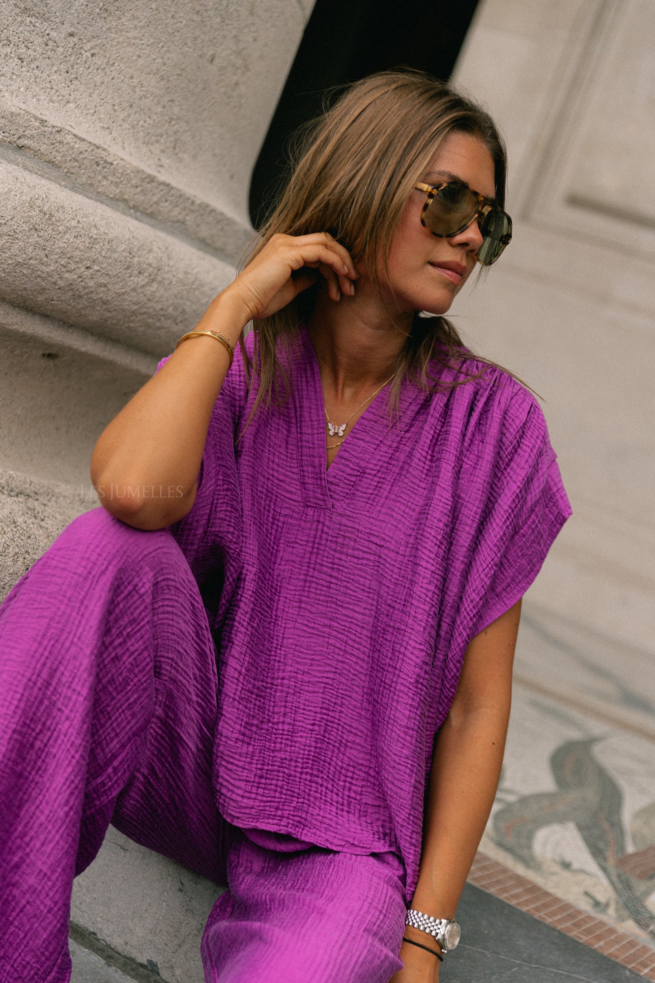 Chemise Celia SS magenta
