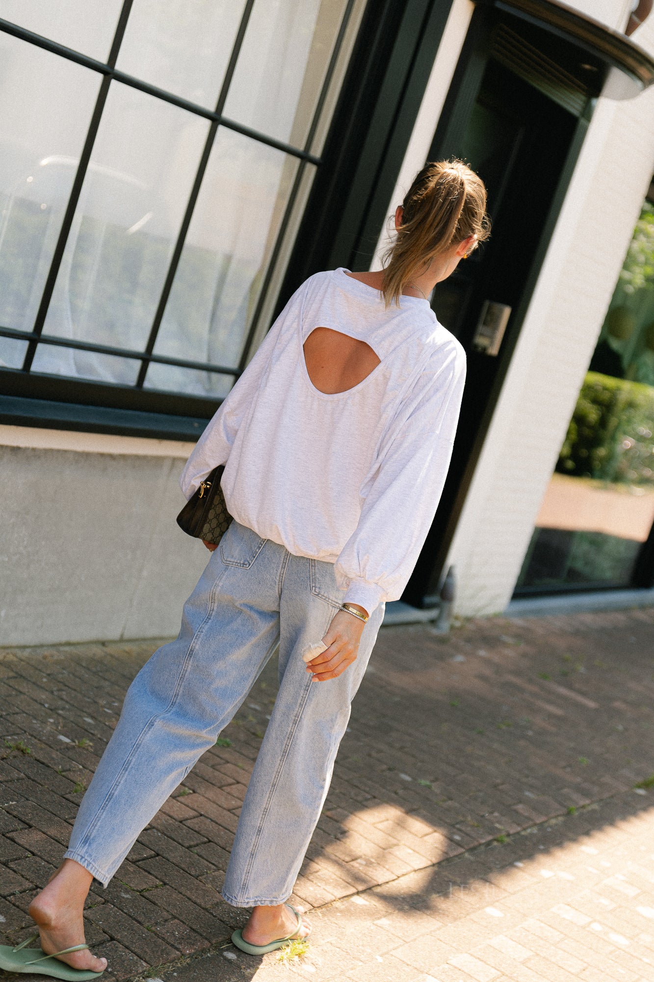 YASSky HW barrel jeans light blue denim