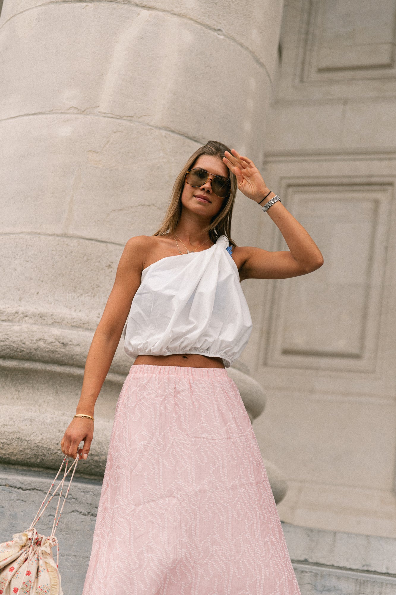 Fran one shoulder top wit
