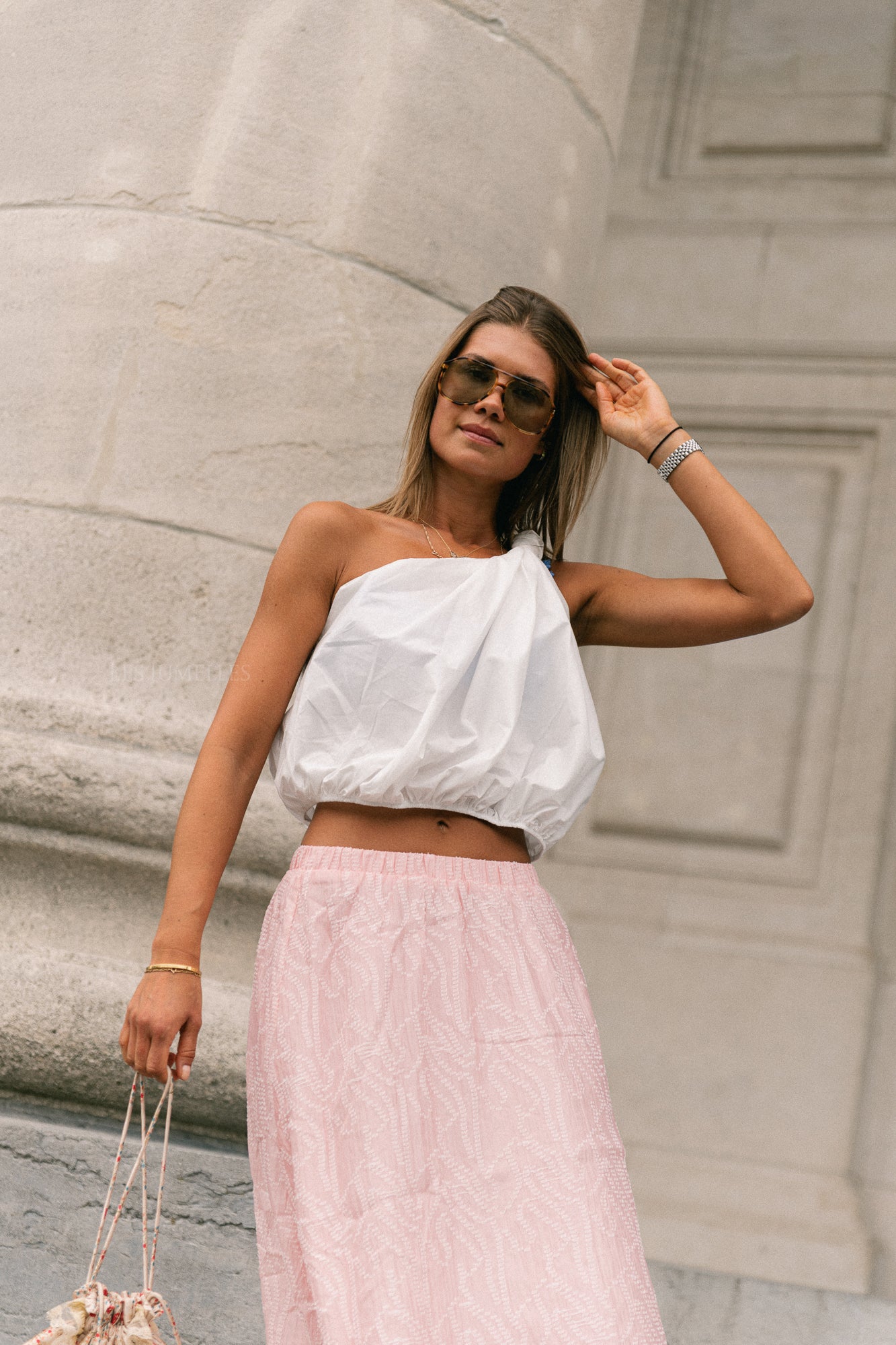 Fran one shoulder top wit
