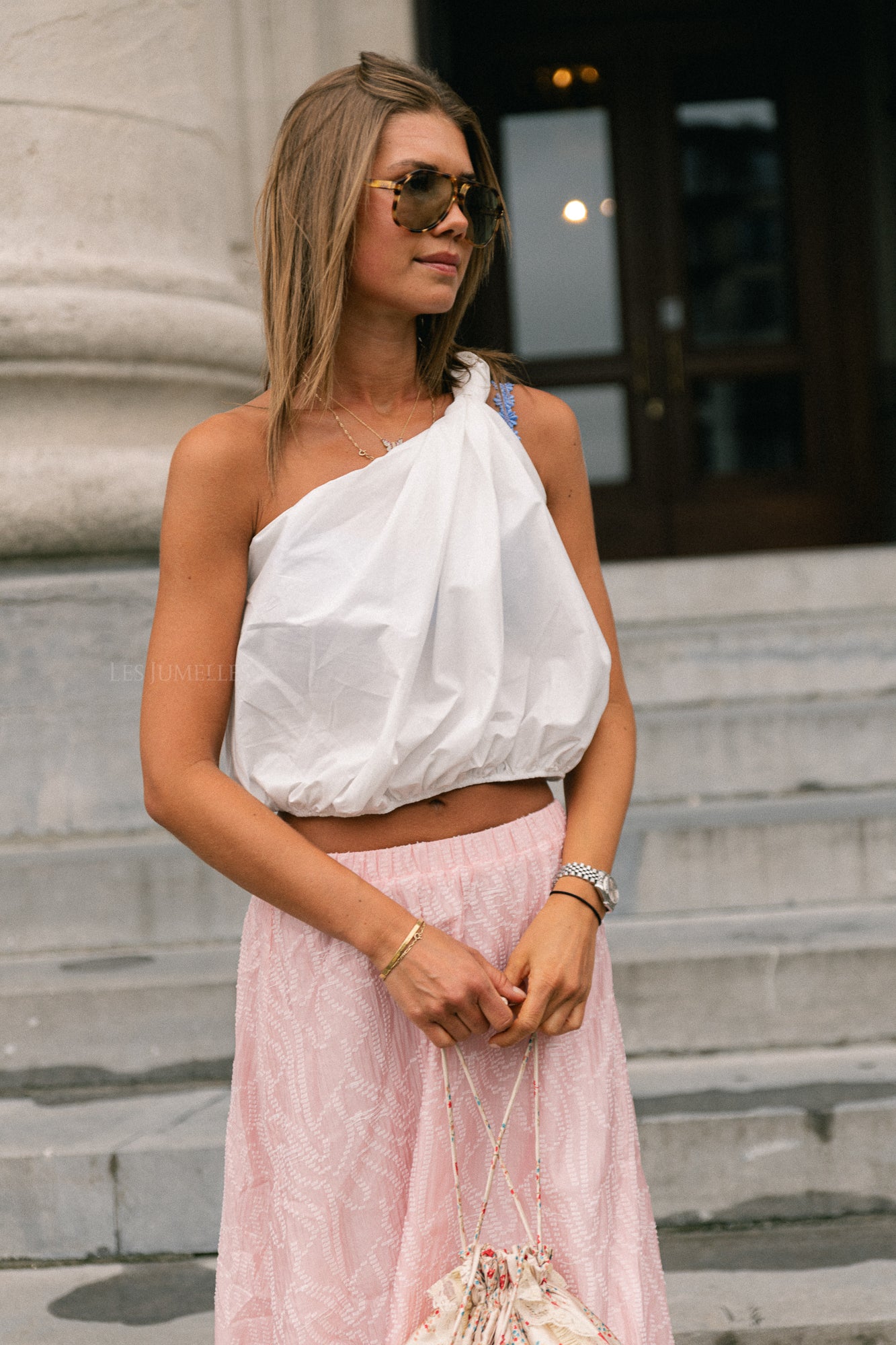 Fran one shoulder top wit
