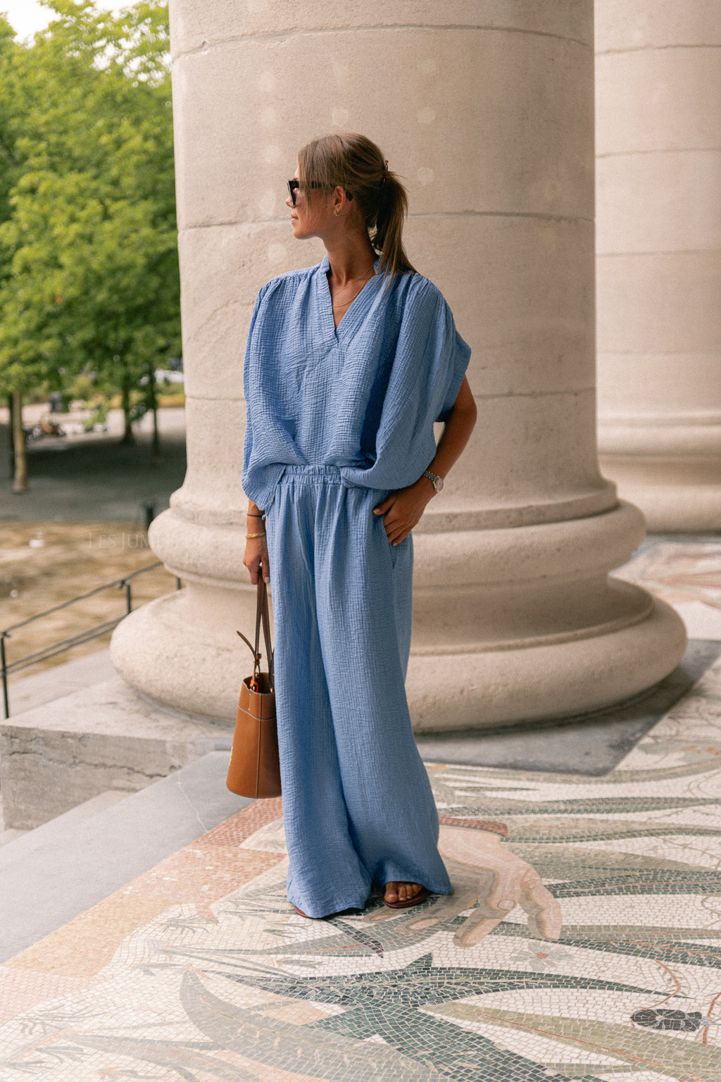 Chemise Celia SS bleu lavande