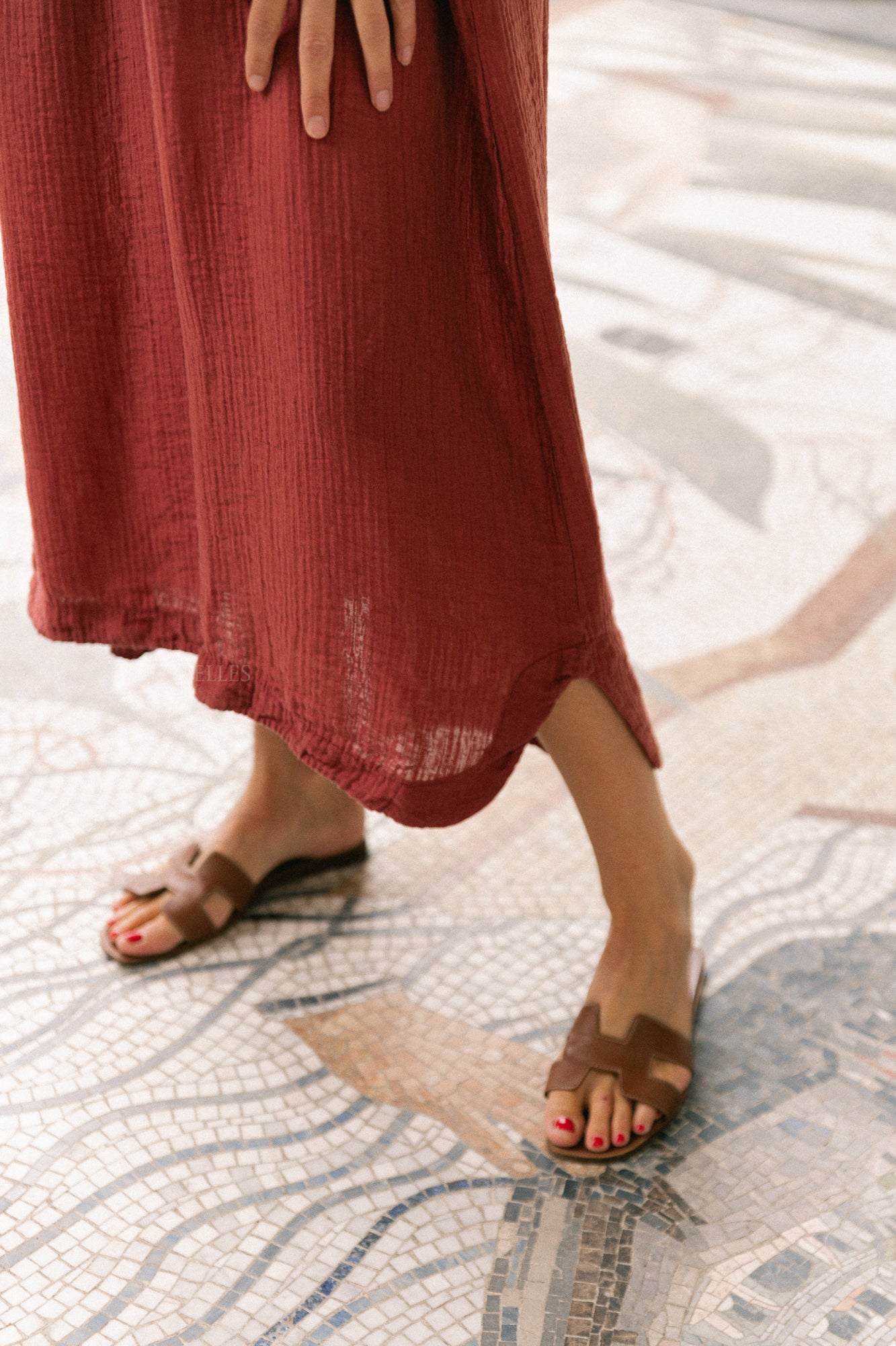Judith Off-Shoulder-Kleid Weinrot
