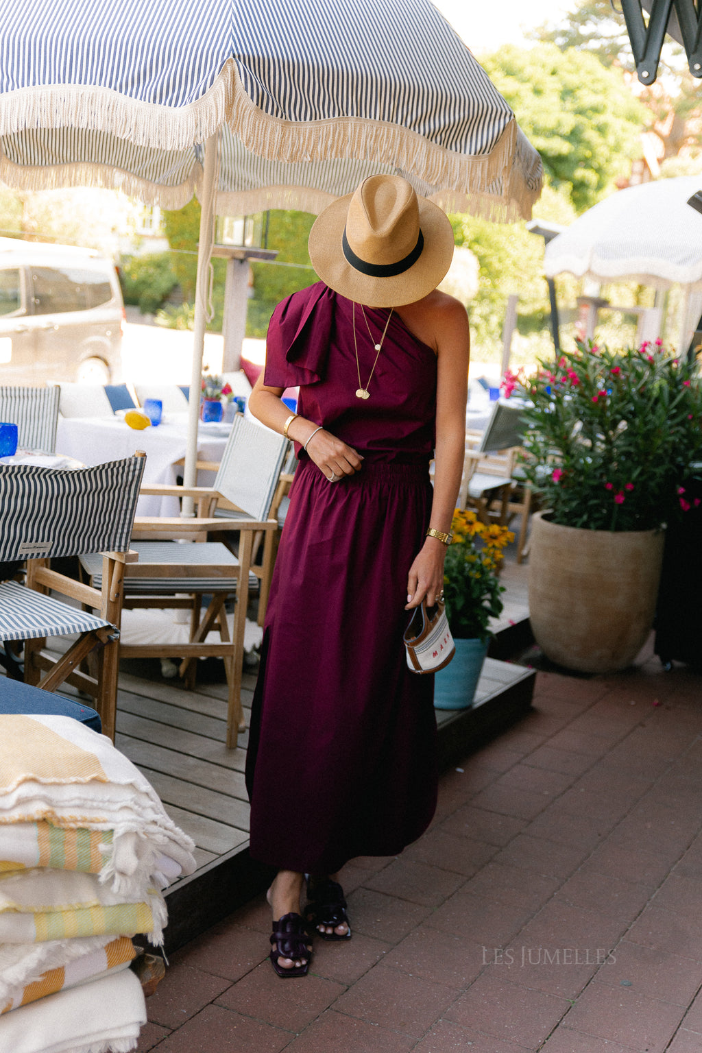 Emmilou maxi skirt burgundy