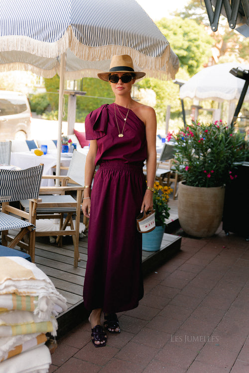 Emmilou maxi skirt burgundy