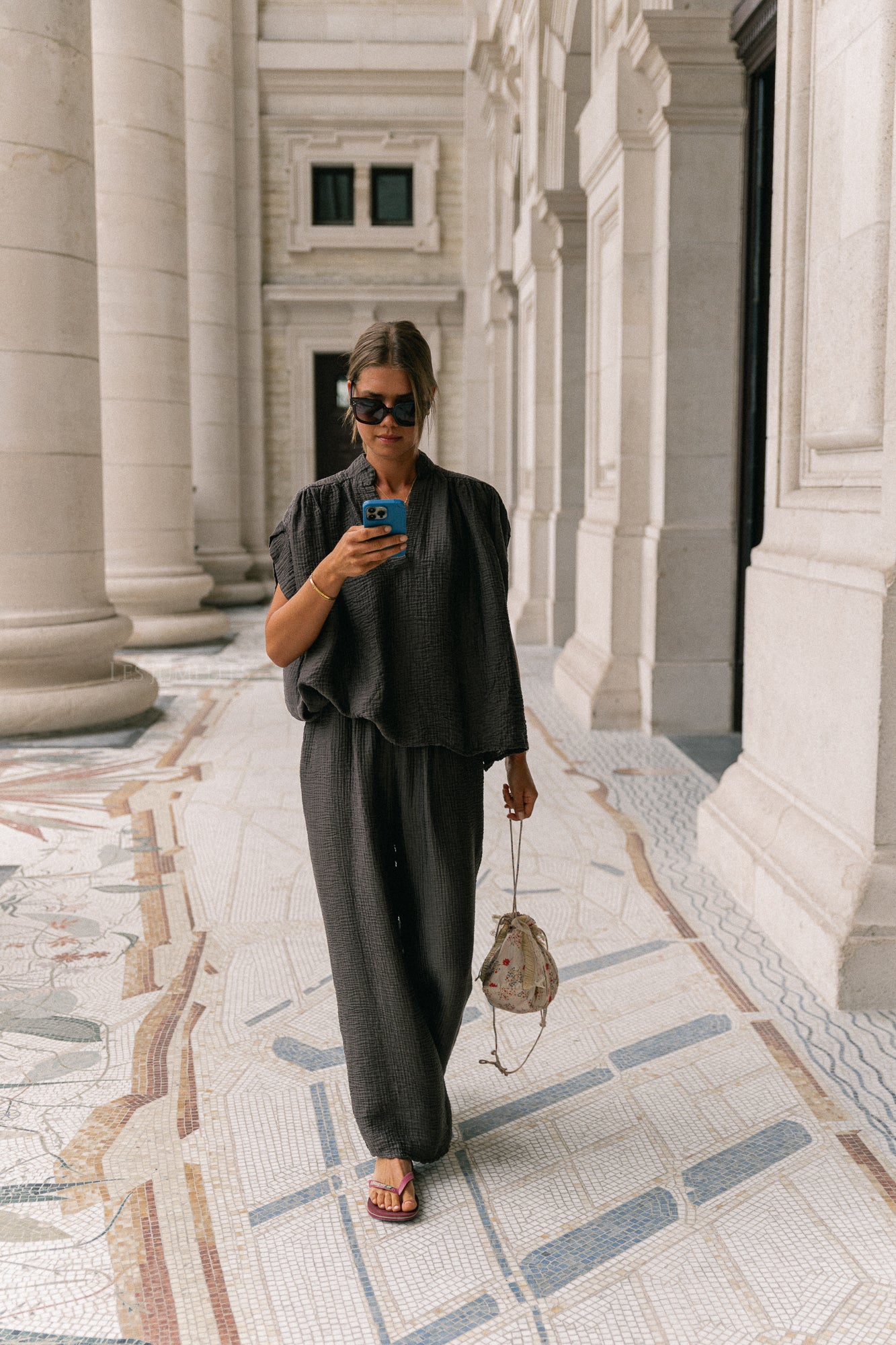 Celia wide pants brown