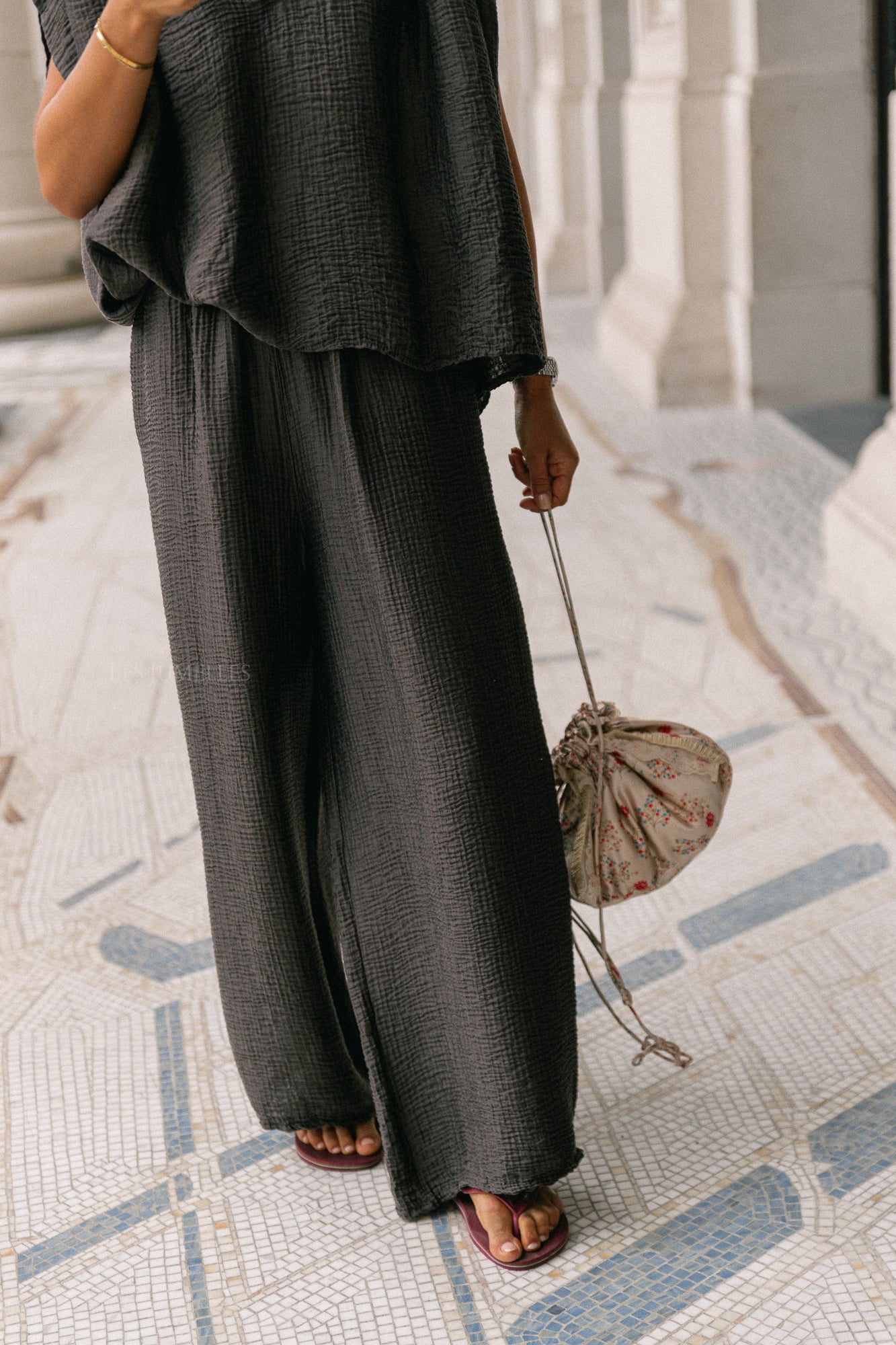 Celia wide pants brown