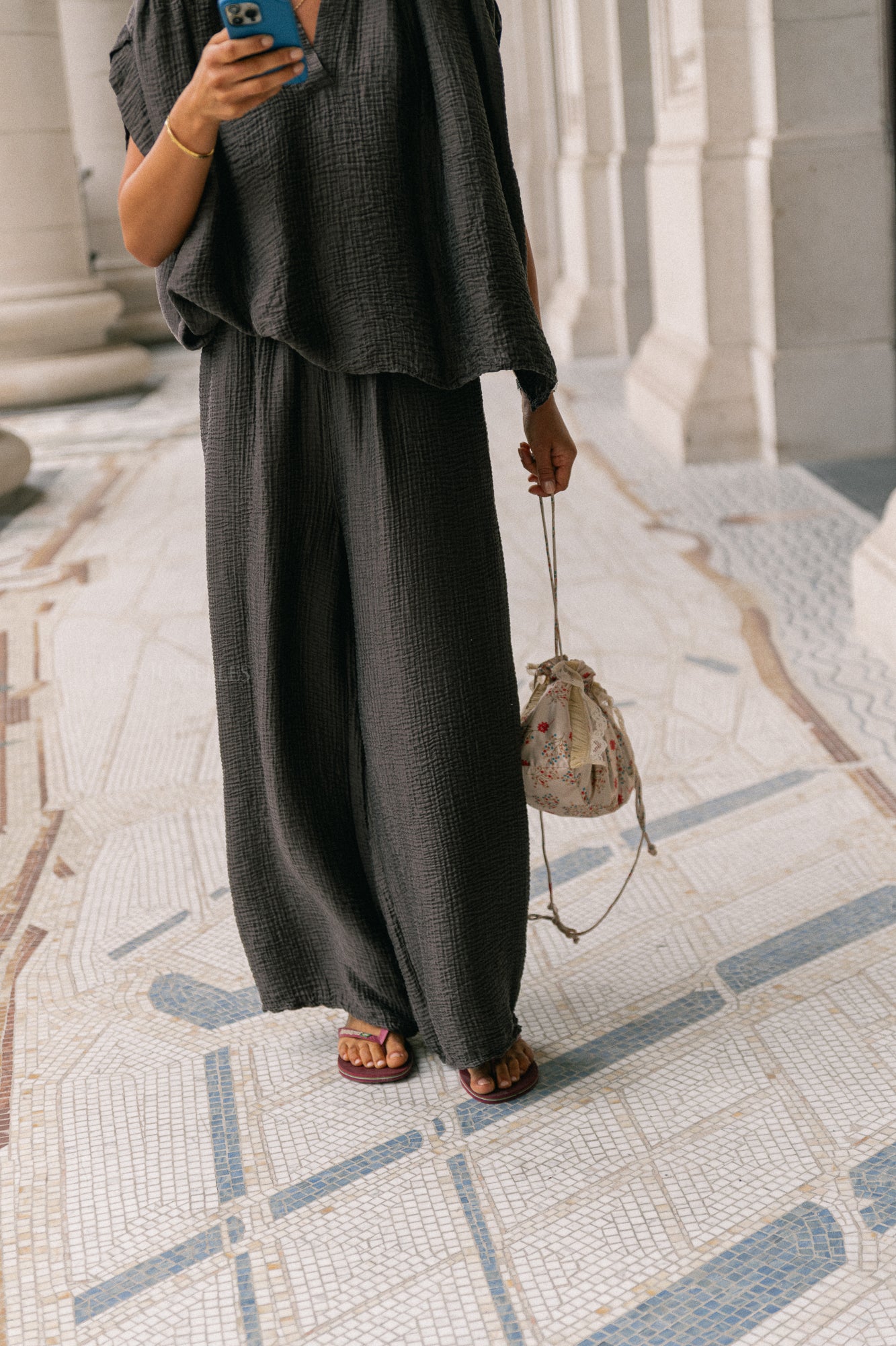 Celia wide pants brown