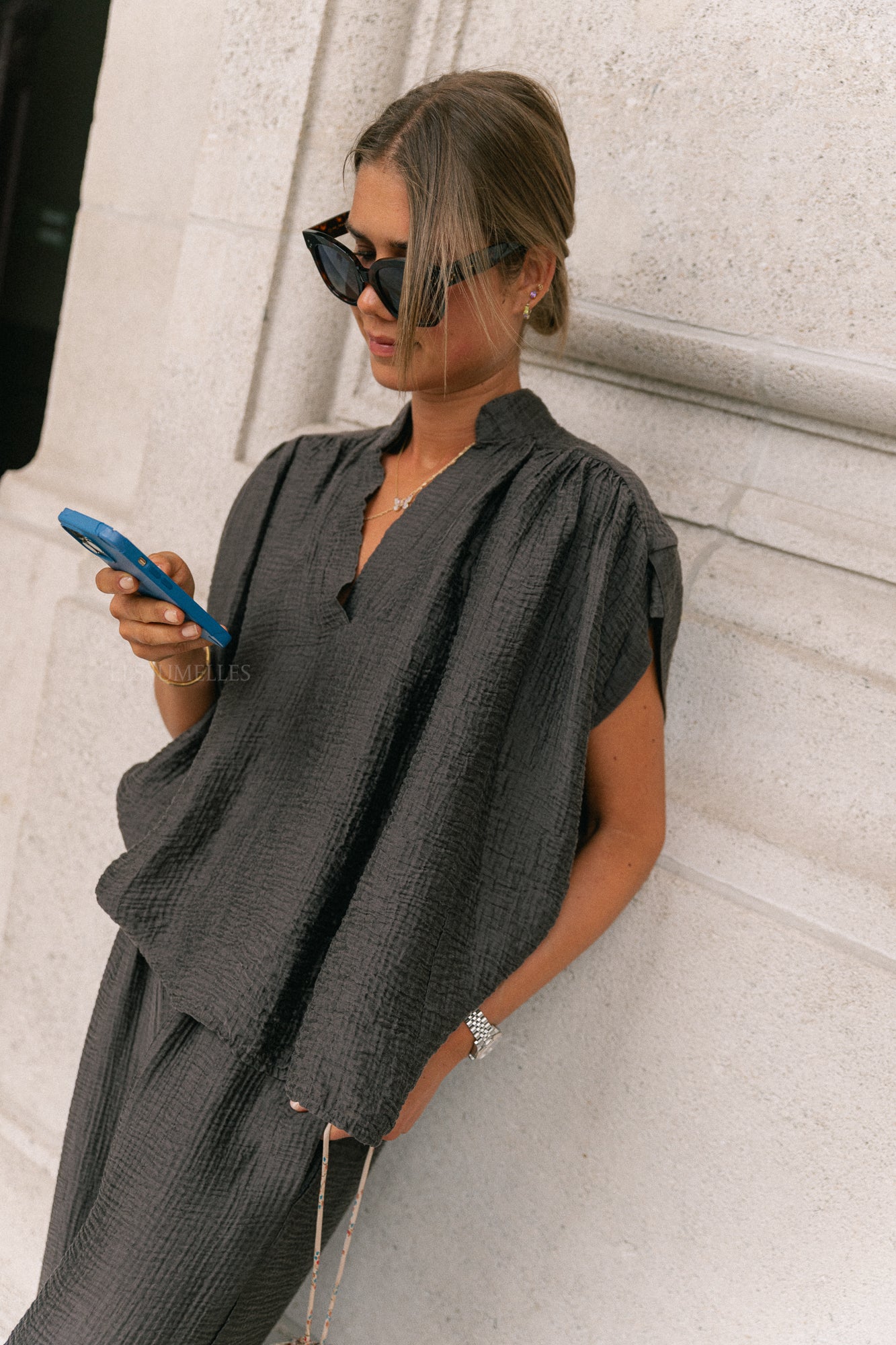 Chemise Celia SS marron