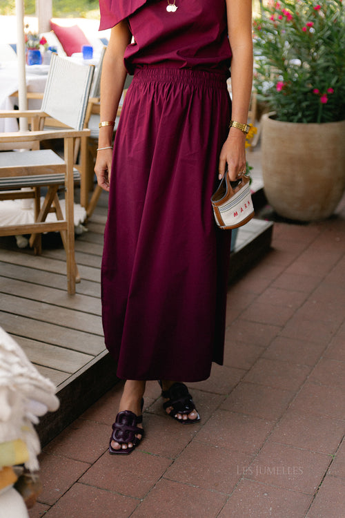 Emmilou maxi skirt burgundy