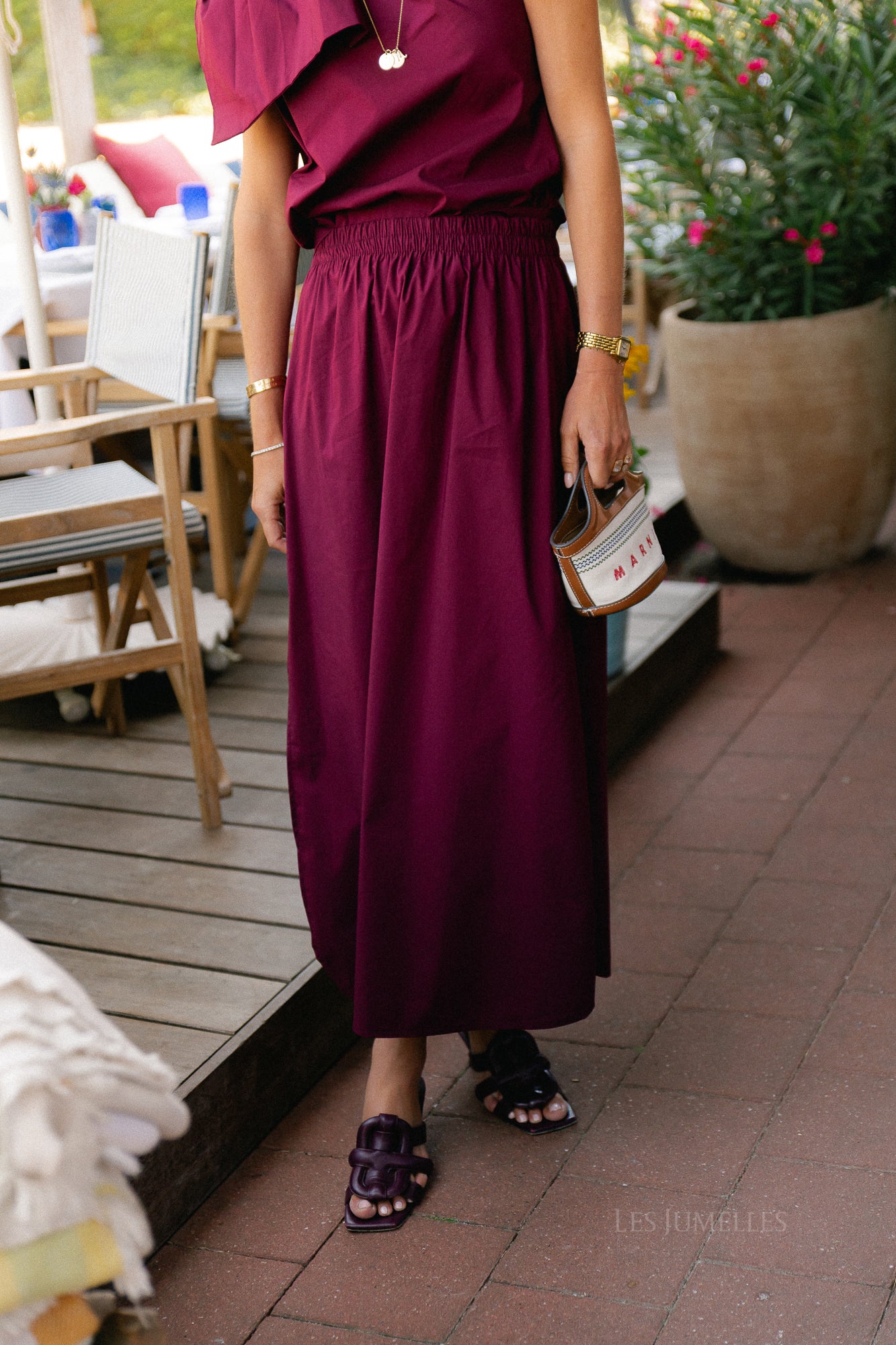 Emmilou maxi skirt burgundy