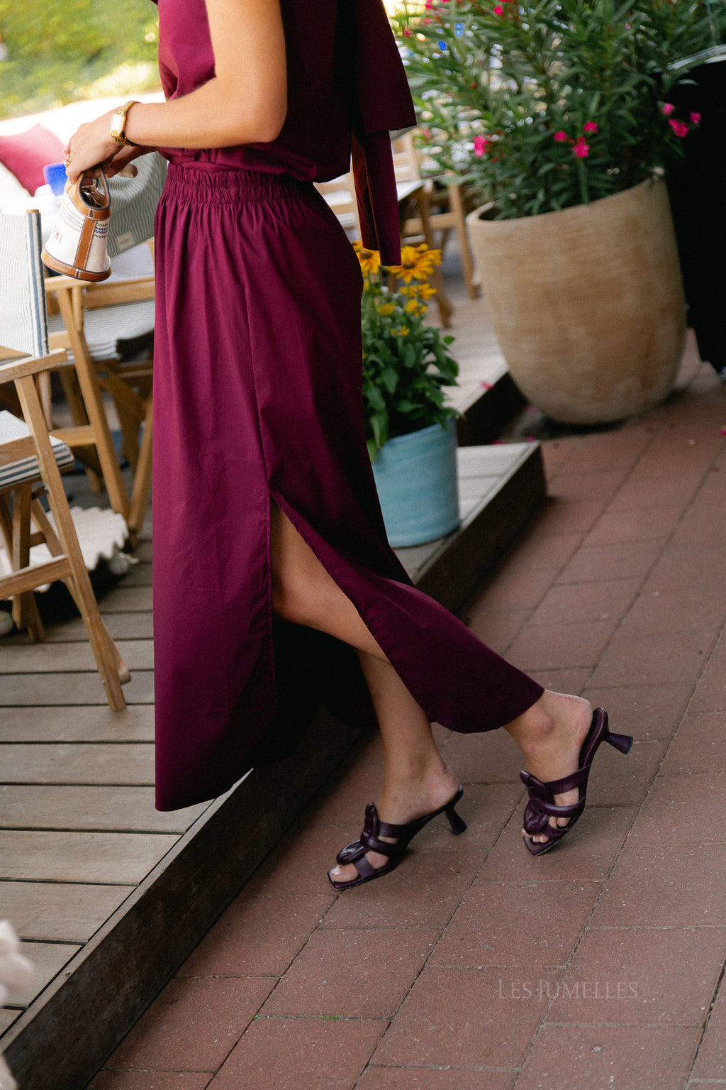 Emmilou maxi skirt burgundy