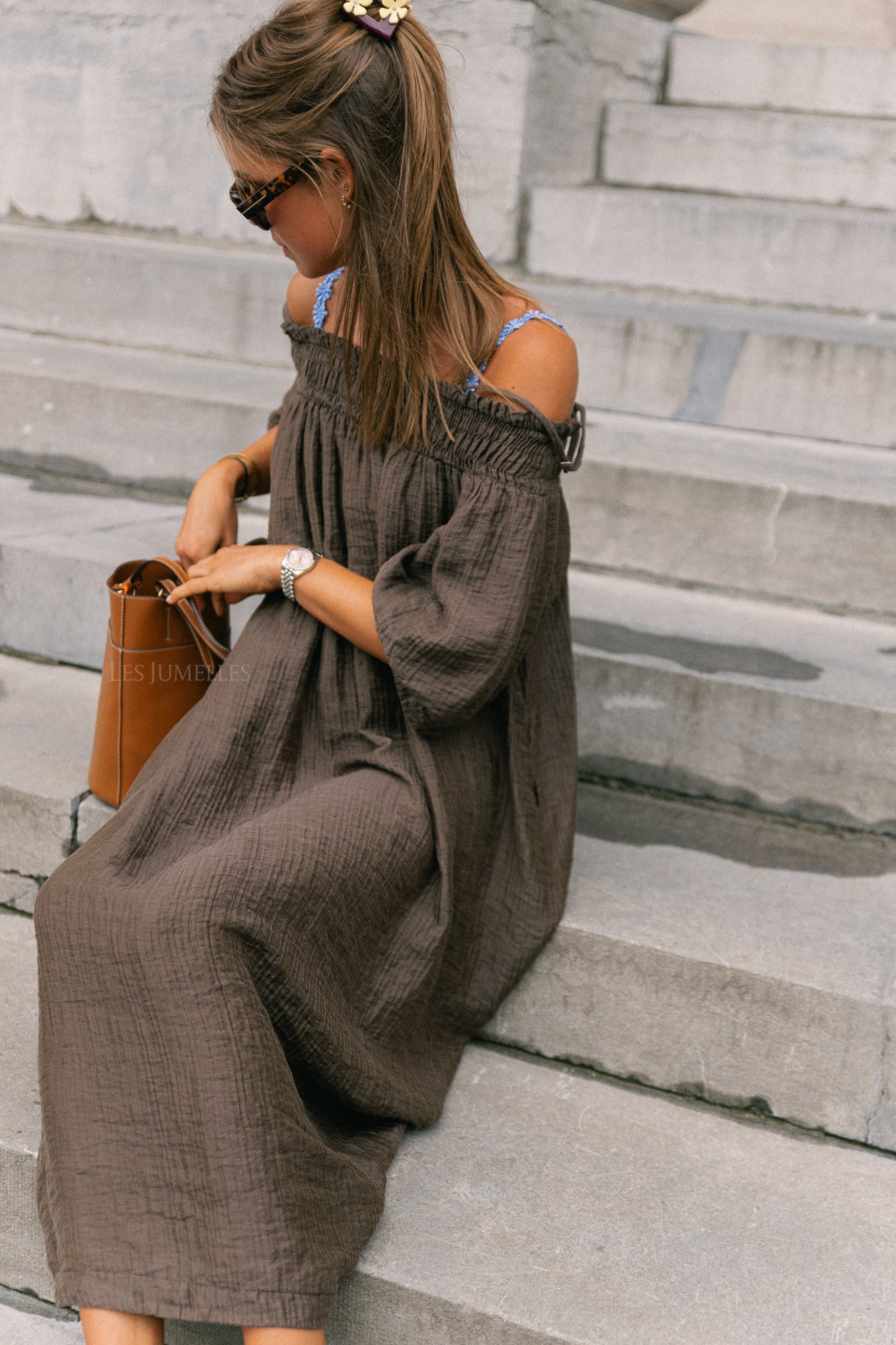 Judith Off-Shoulder-Kleid Hot Chocolate