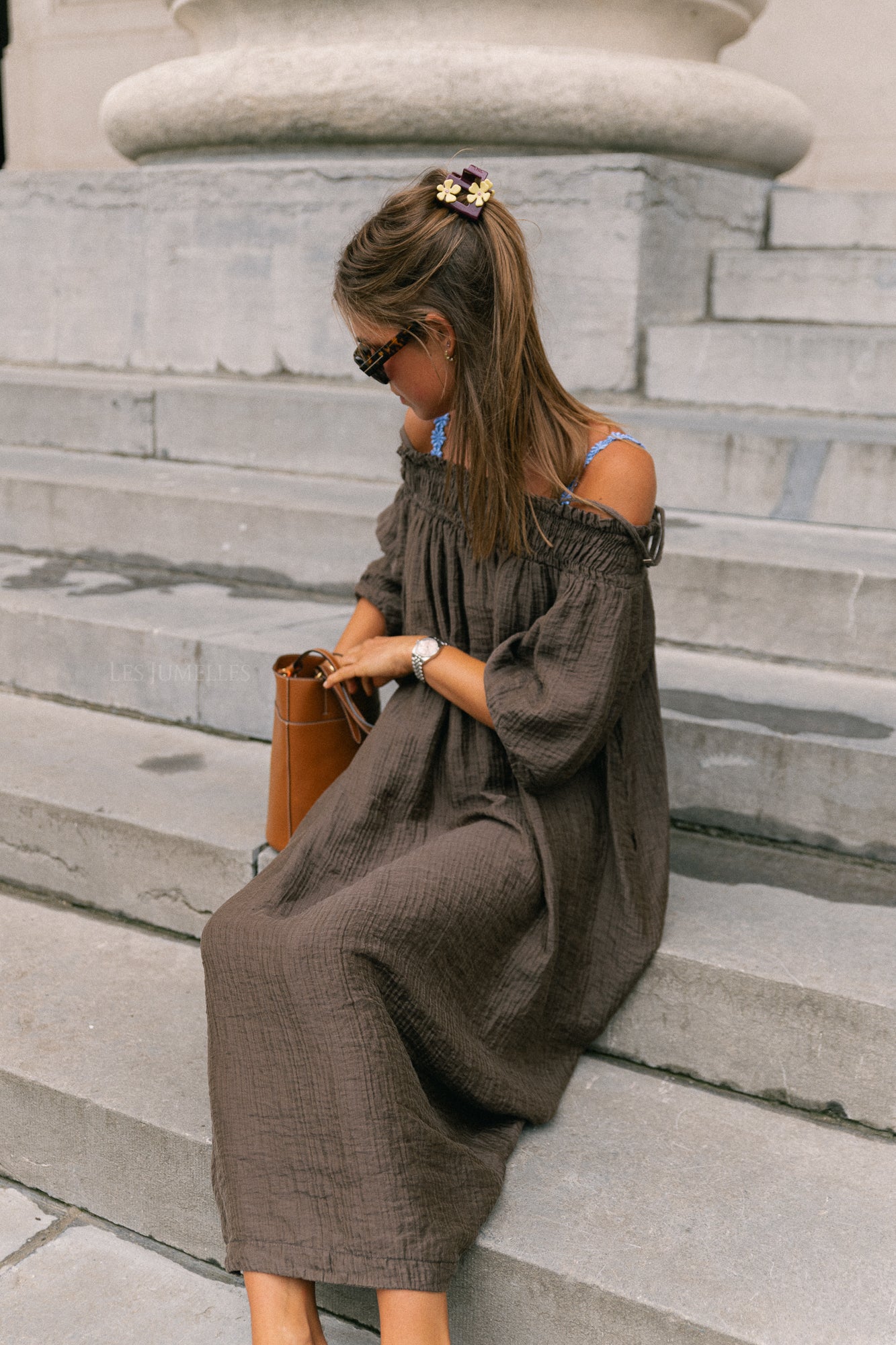 Judith Off-Shoulder-Kleid Hot Chocolate