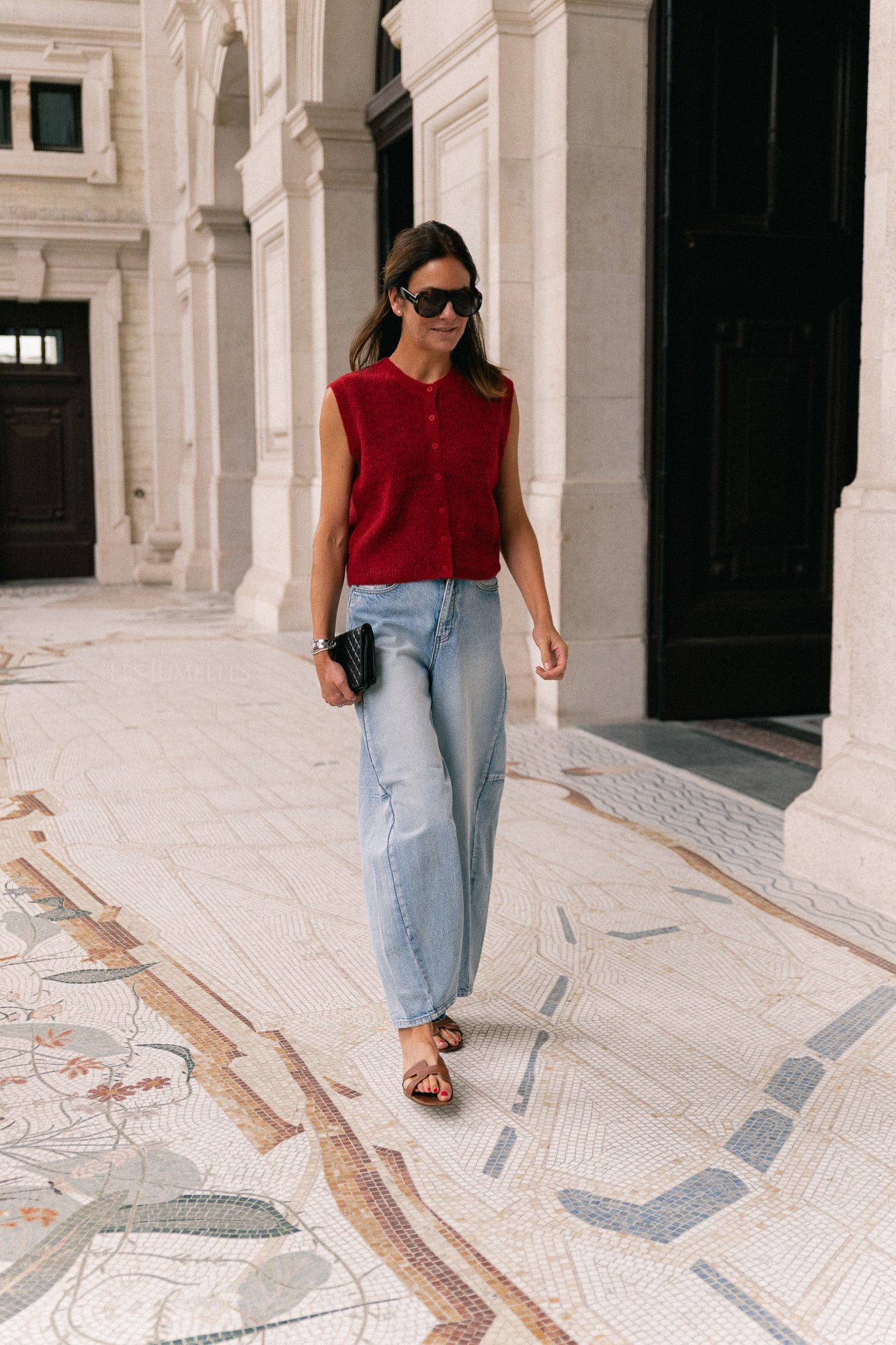OBJMoji Elsa MW super barrel jeans light blue denim