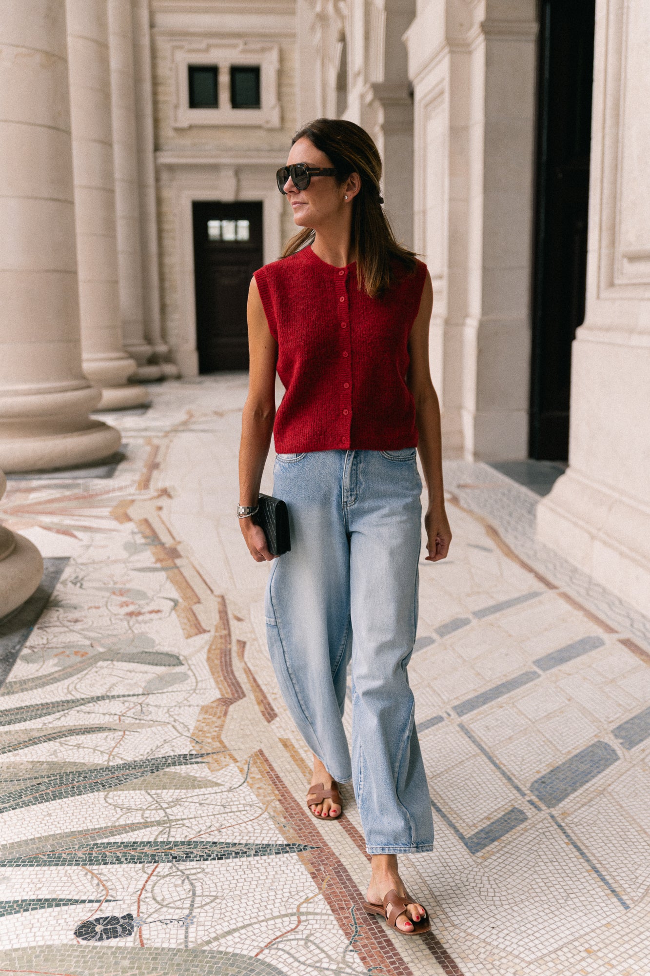 OBJMoji Elsa MW super barrel jeans light blue denim