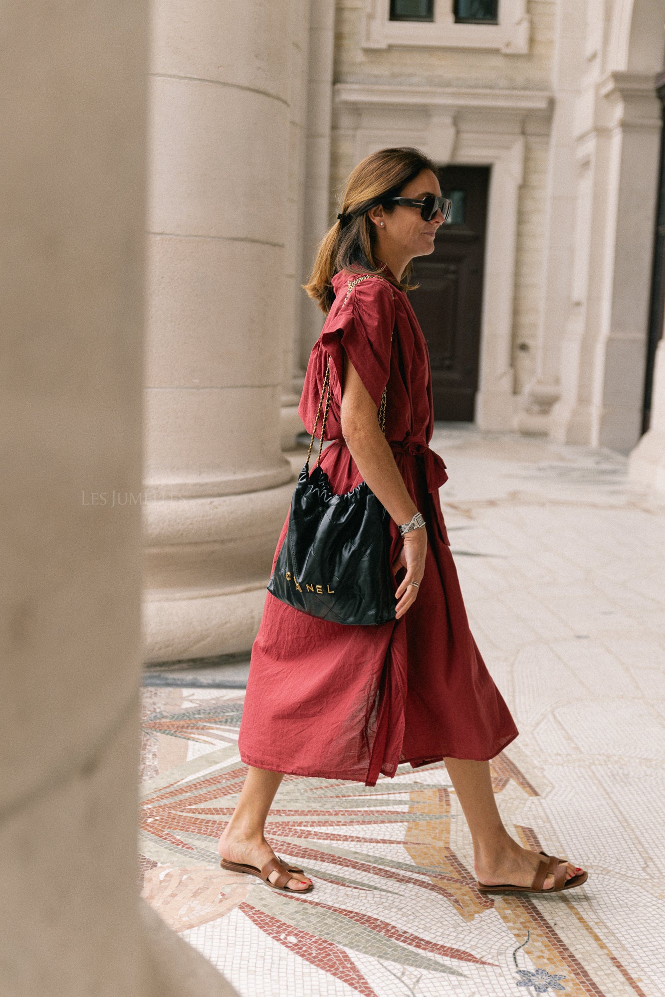 Portia dress brick red