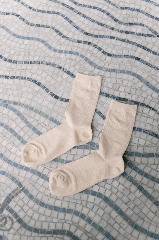 Les Jumelles SLFRose sock birch melange