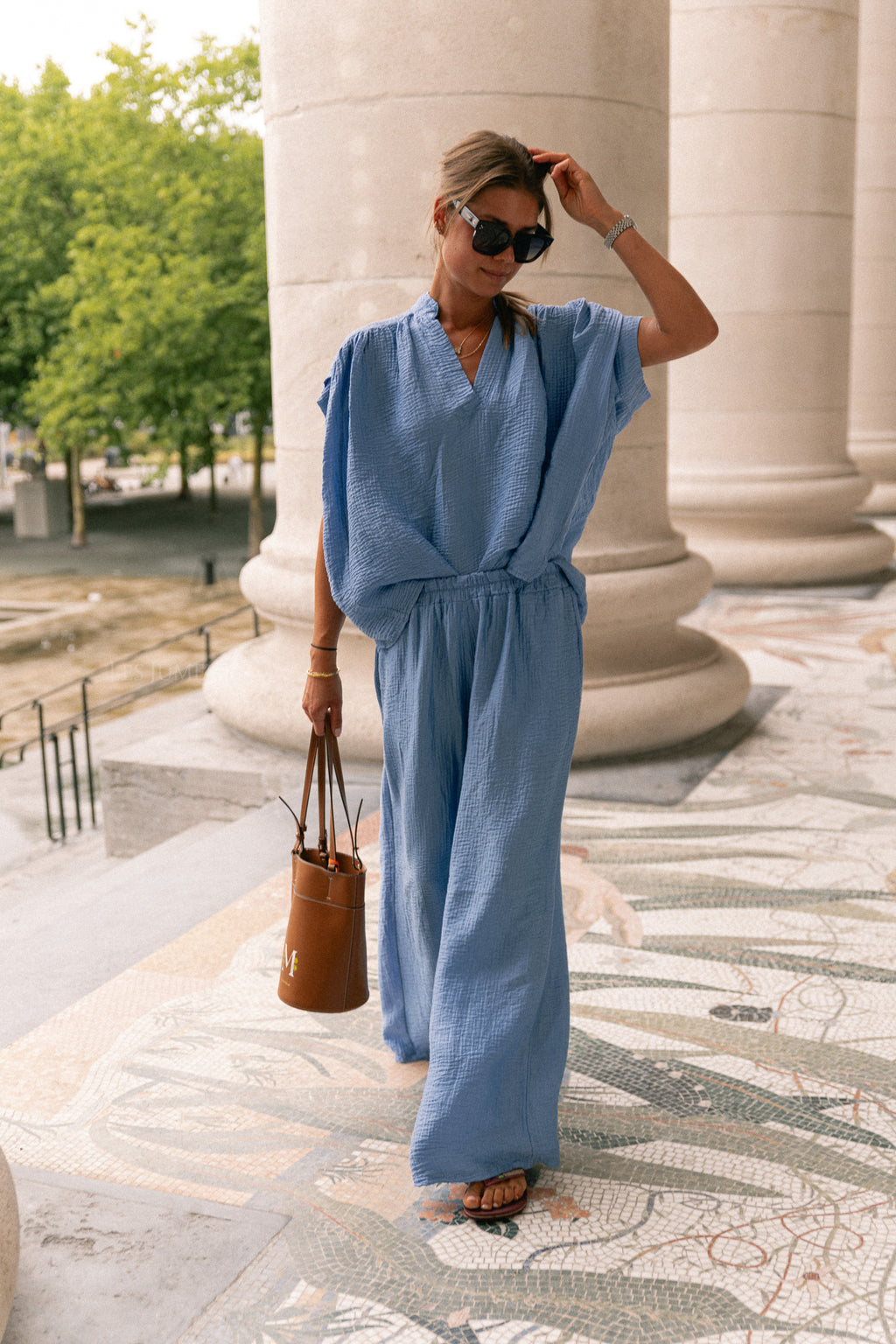 Chemise Celia SS bleu lavande