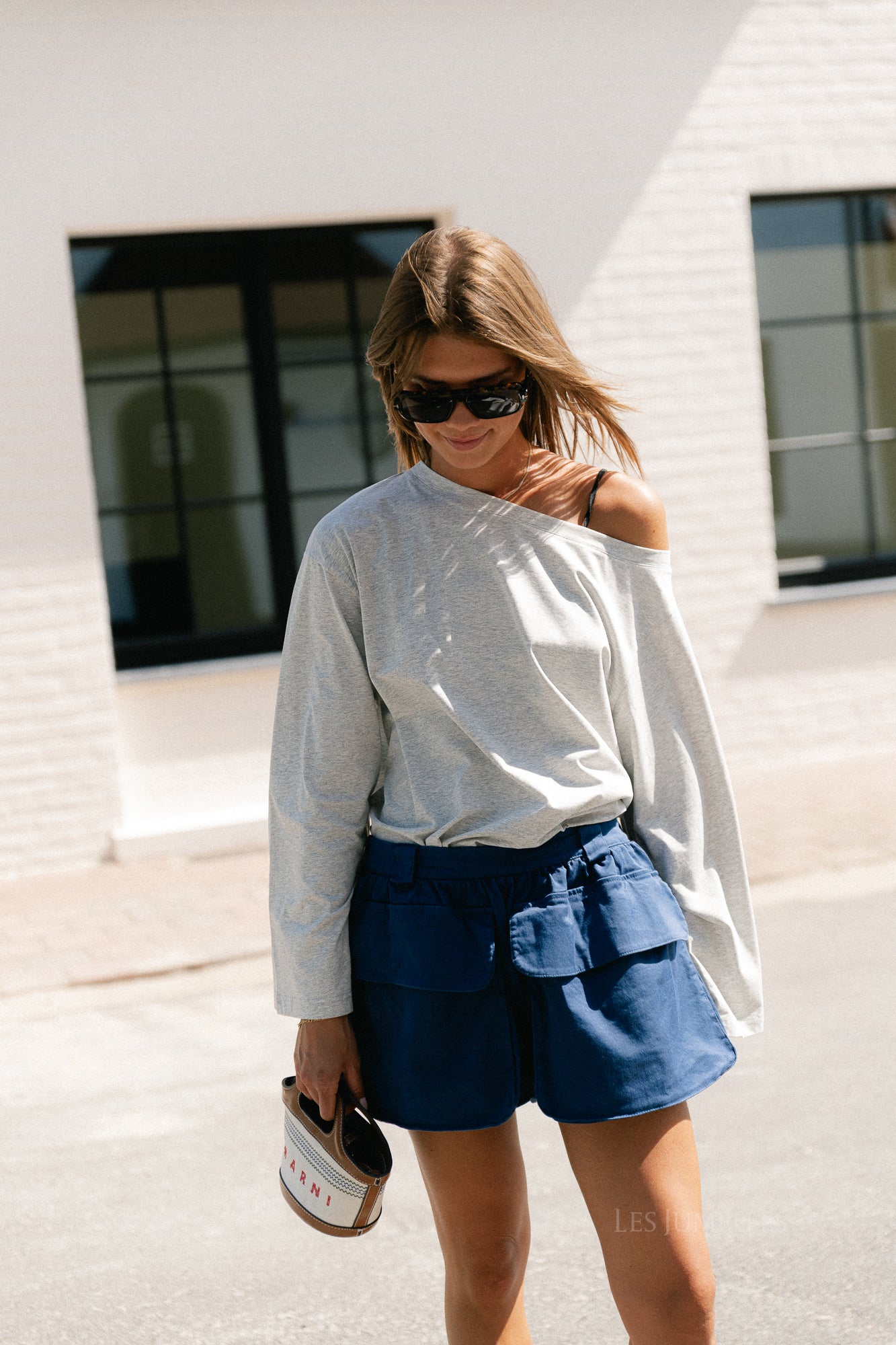 Tamsin Langarmshirt grau melange
