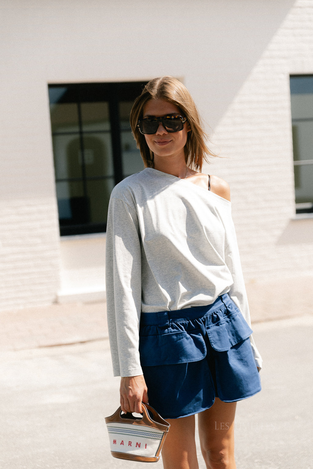 Tamsin Langarmshirt grau melange