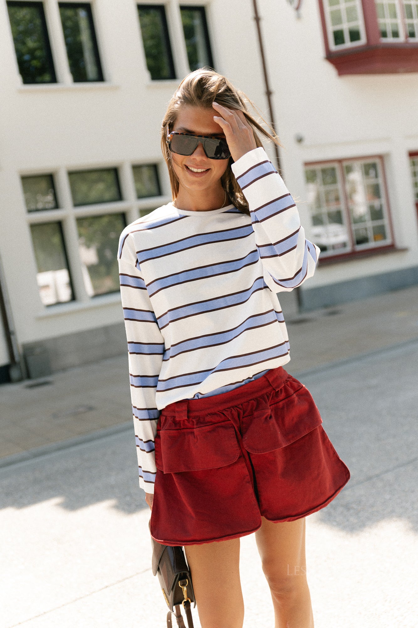 Alexandra balloon fit shorts garnet