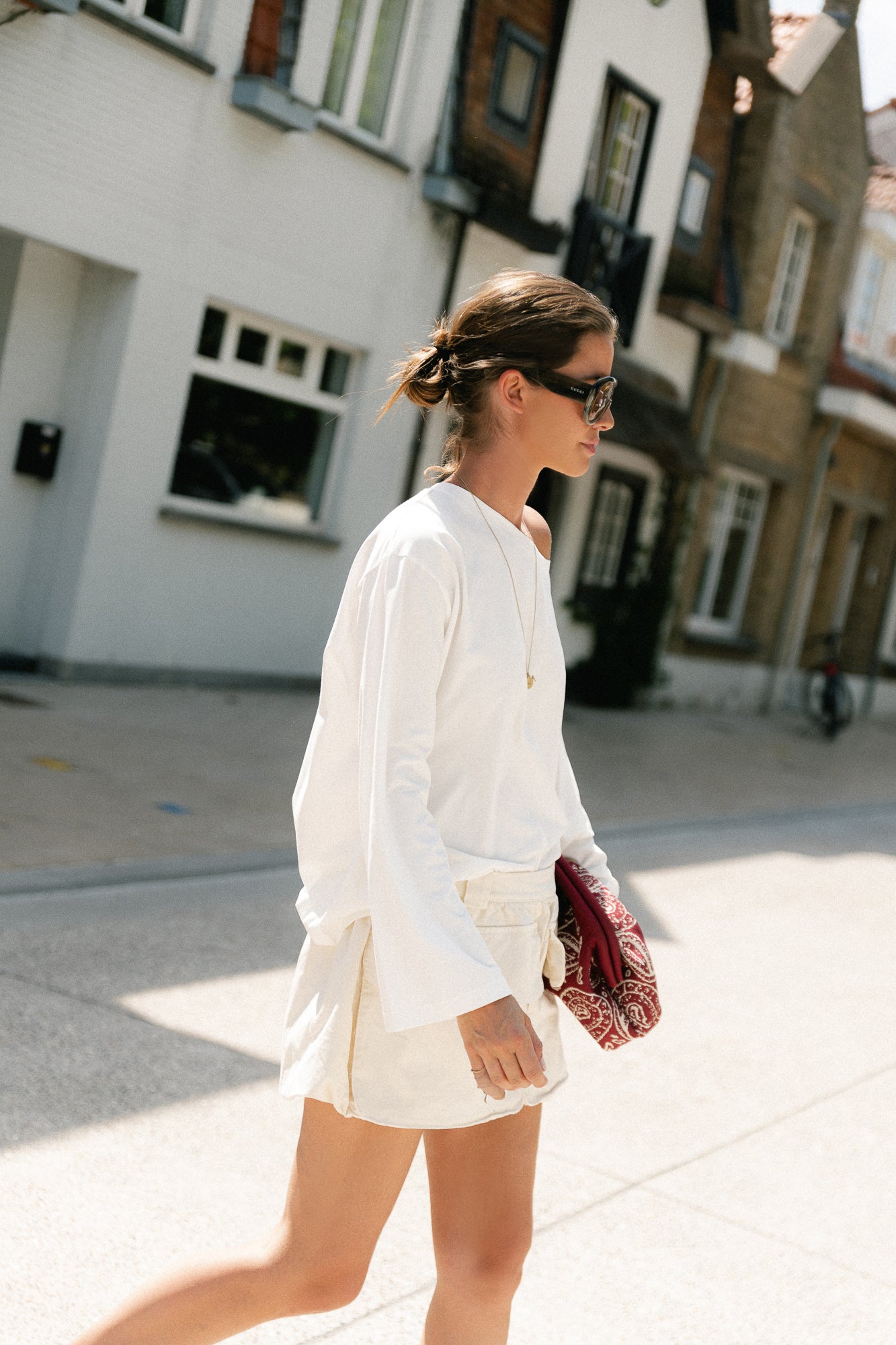 Tamsin long sleeve top ecru