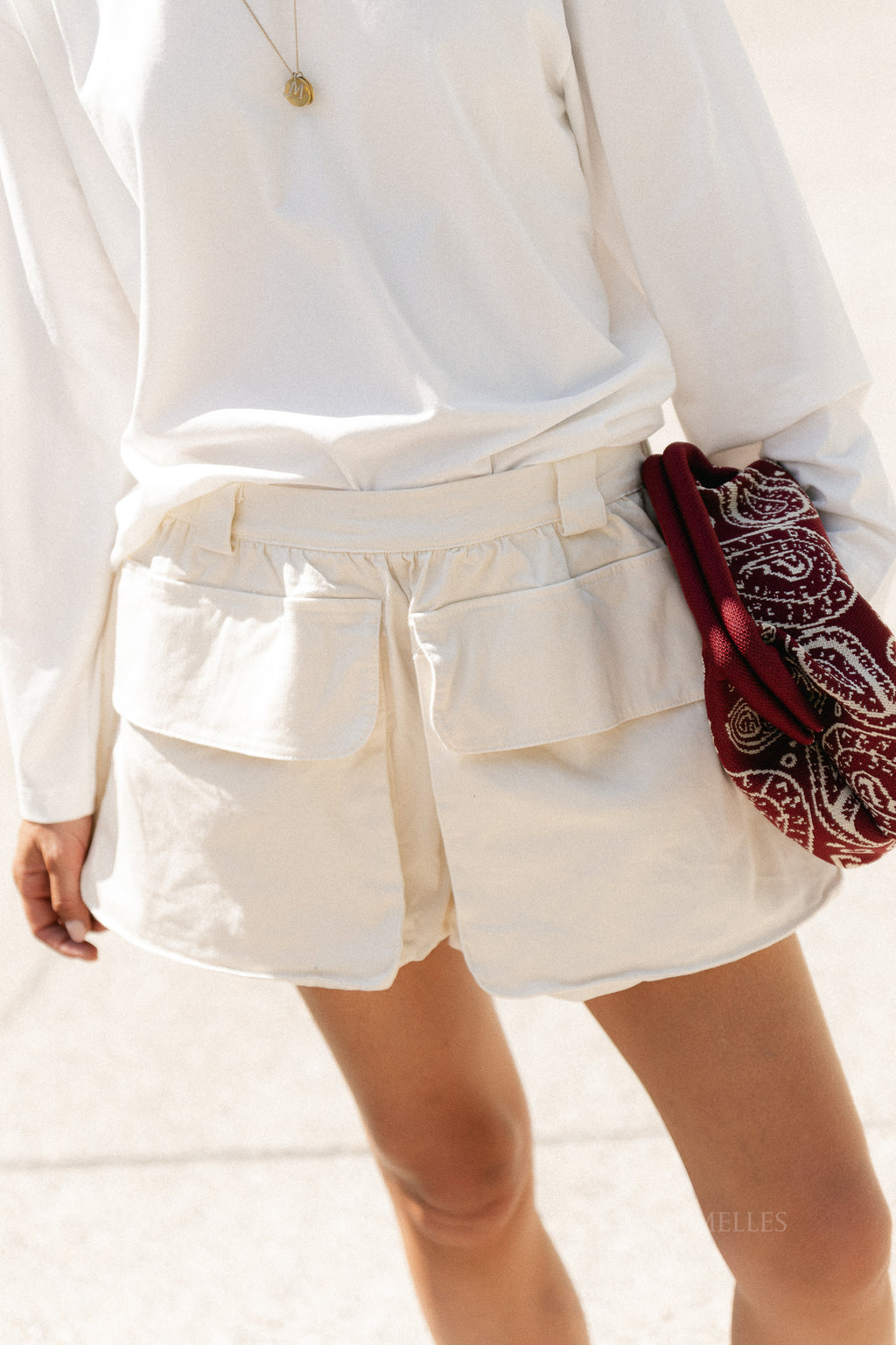 Alexandra balloon shorts ecru