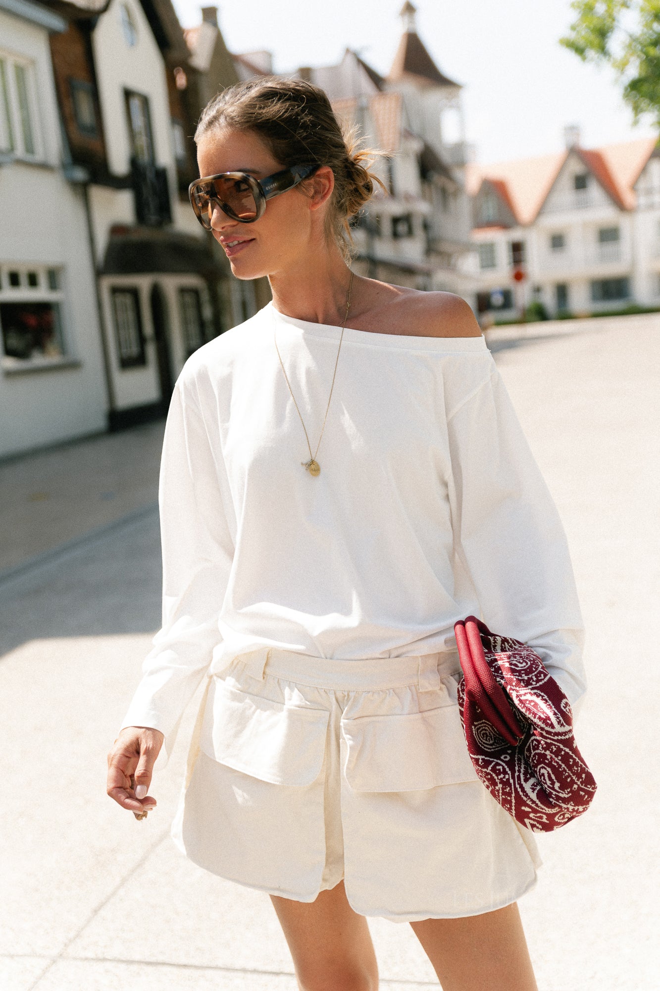 Alexandra balloon shorts ecru