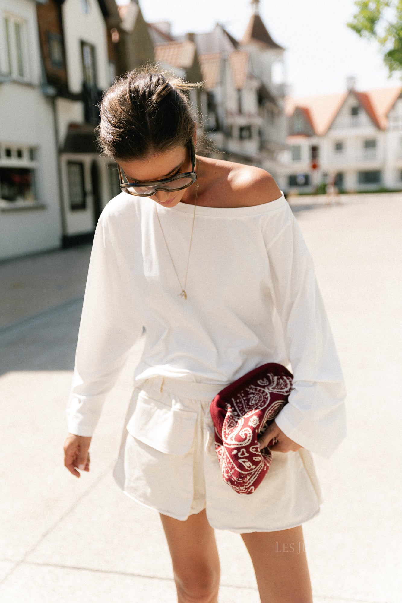 Alexandra balloon shorts ecru