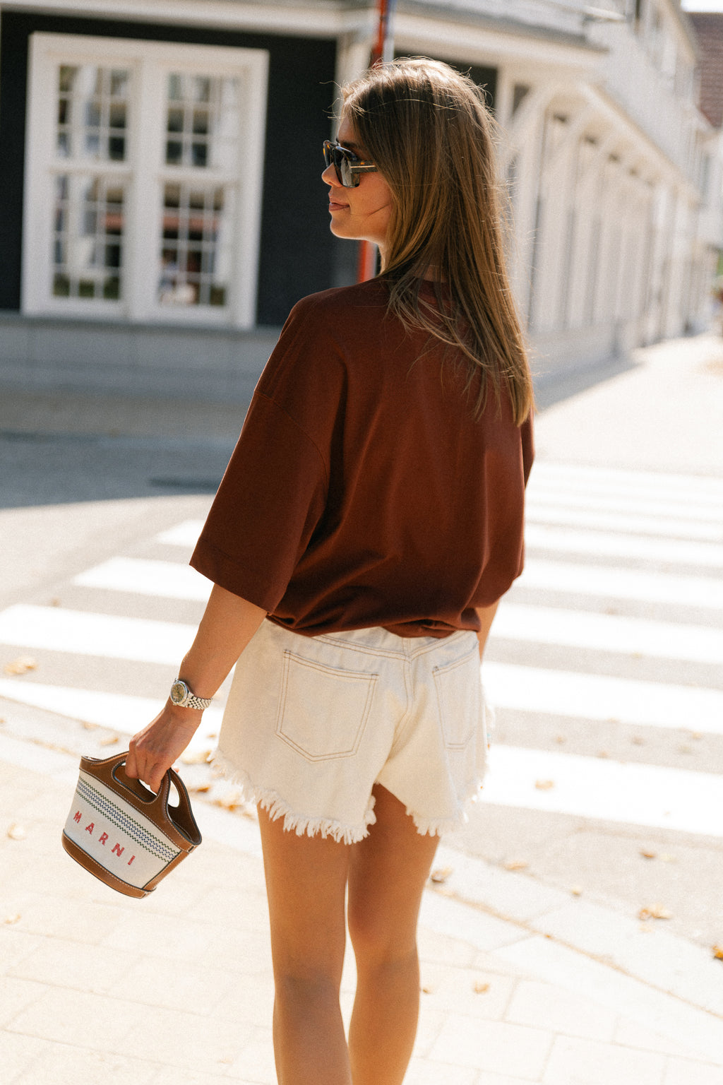 SLWColwoman 2/4 oversized tee cherry mahogany