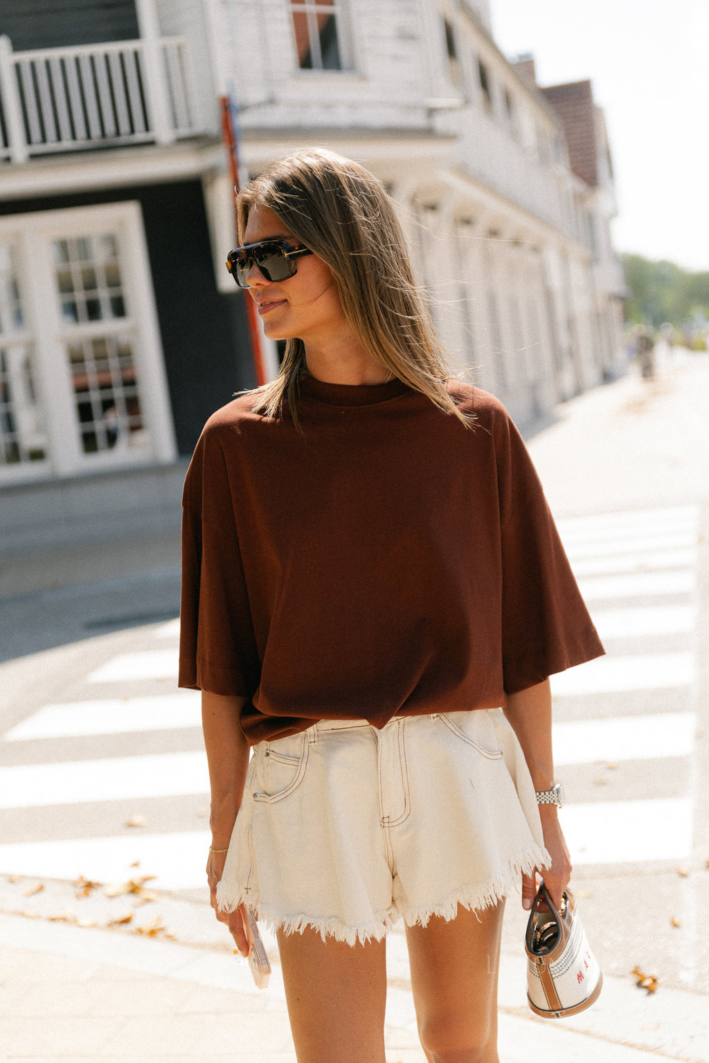SLWColwoman 2/4 oversized tee cherry mahogany