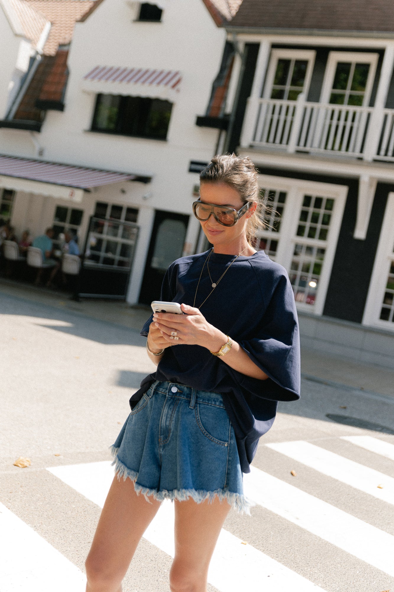 Margot denim shorts medium blue