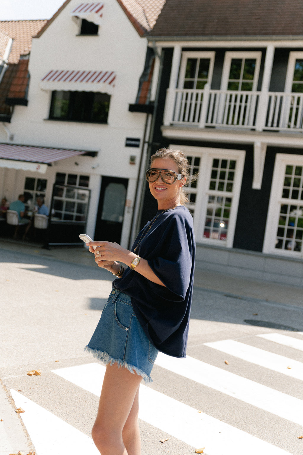 Margot denim shorts medium blue