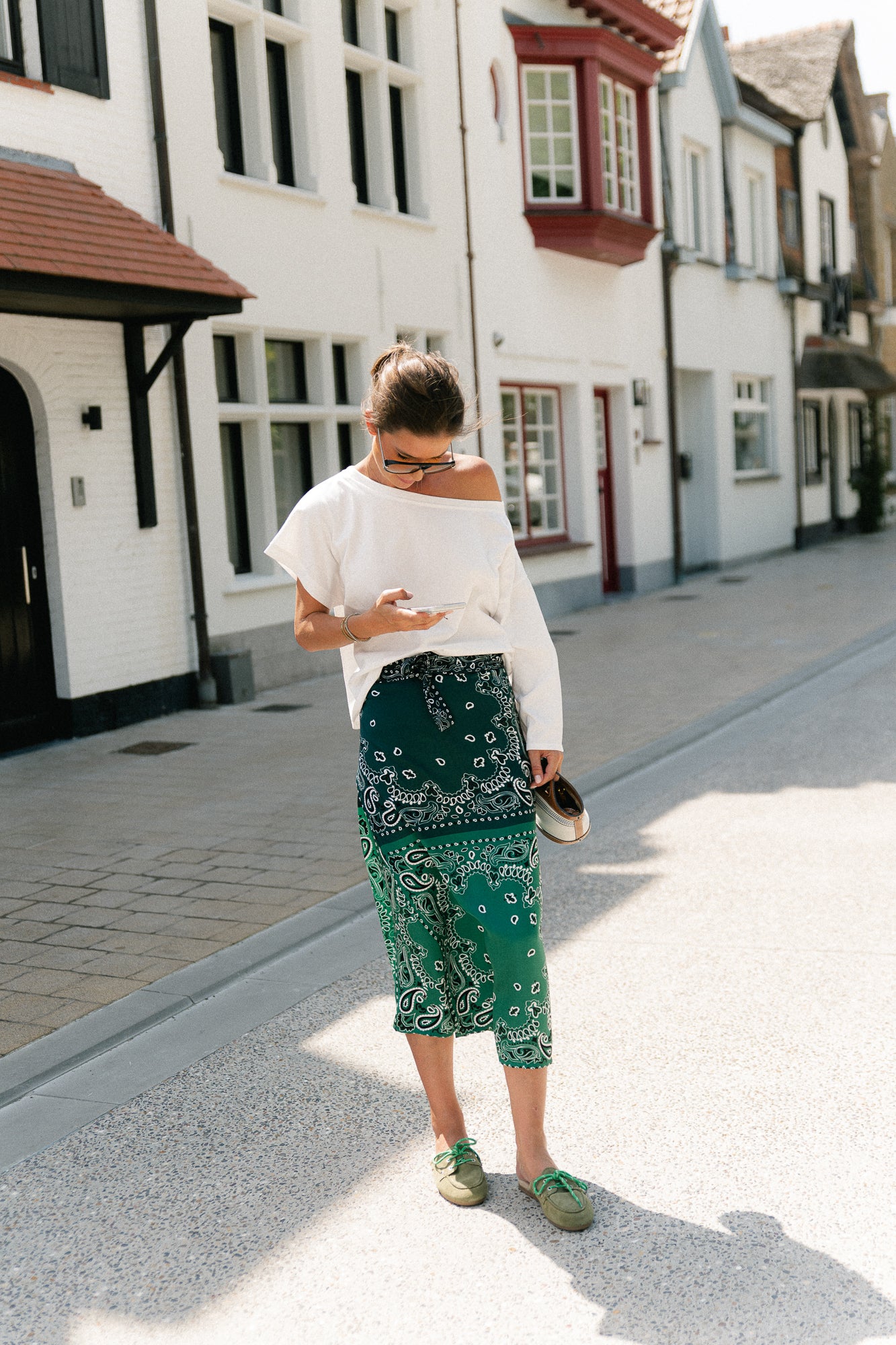 Grace off shoulder top ecru