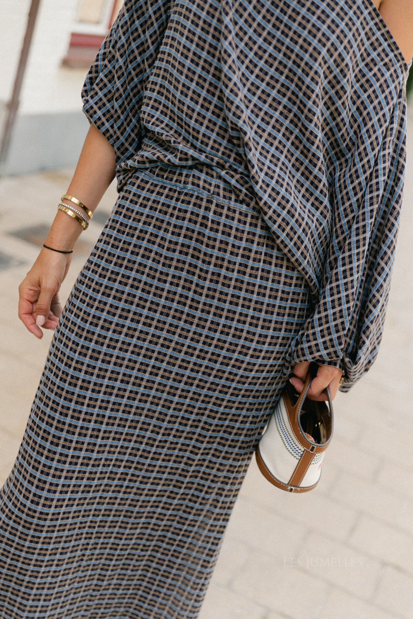 Cosette signature check skirt navy